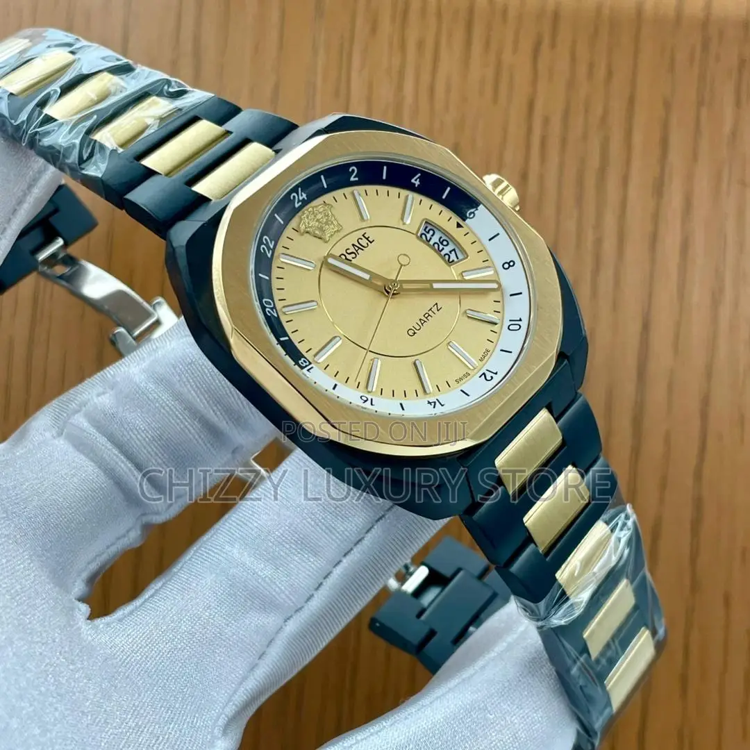 Versace Quality Luxury Men Chain Strap Wristwatch