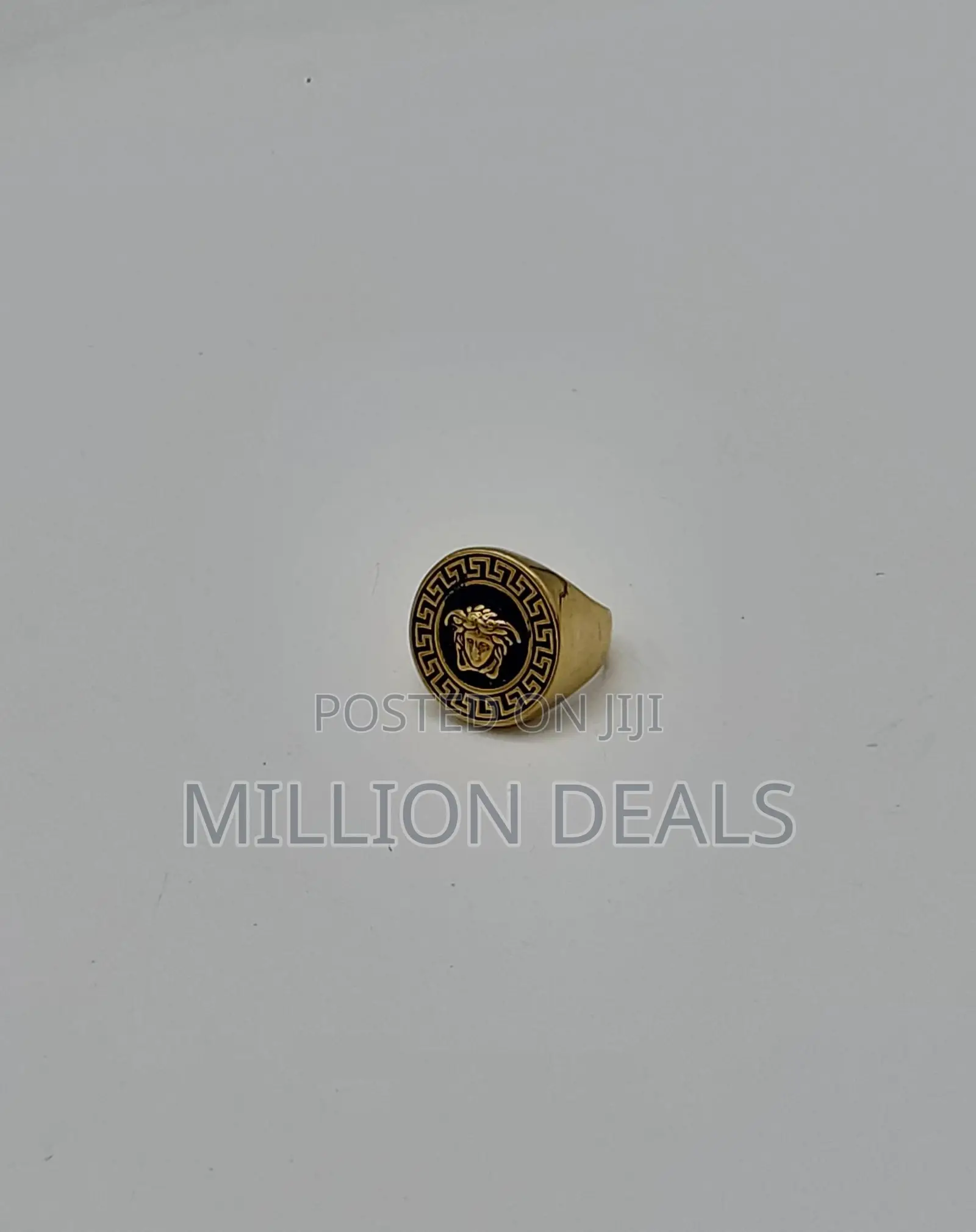 Polish Ski Steel Men's Gold Ring