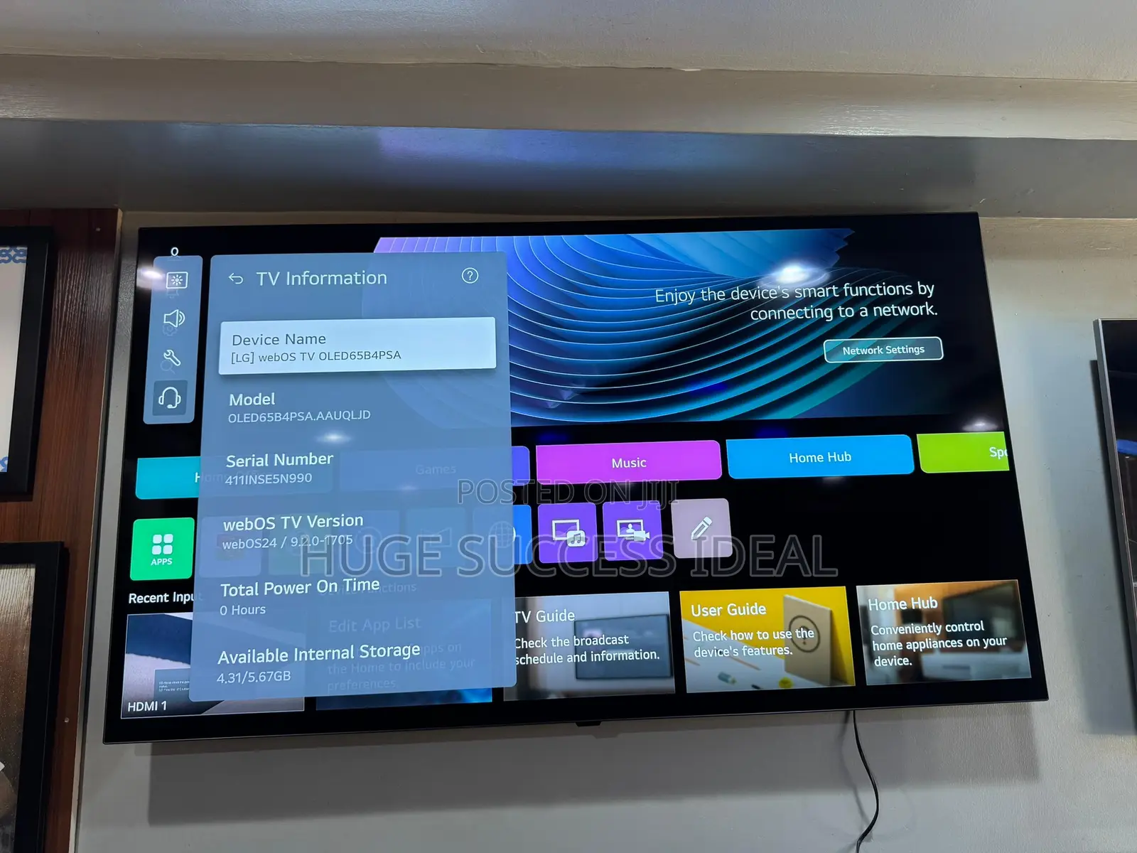 Lg Oled 65 Inch B4 Series Smart 4k Ultra Hd Hdr Tv 2024