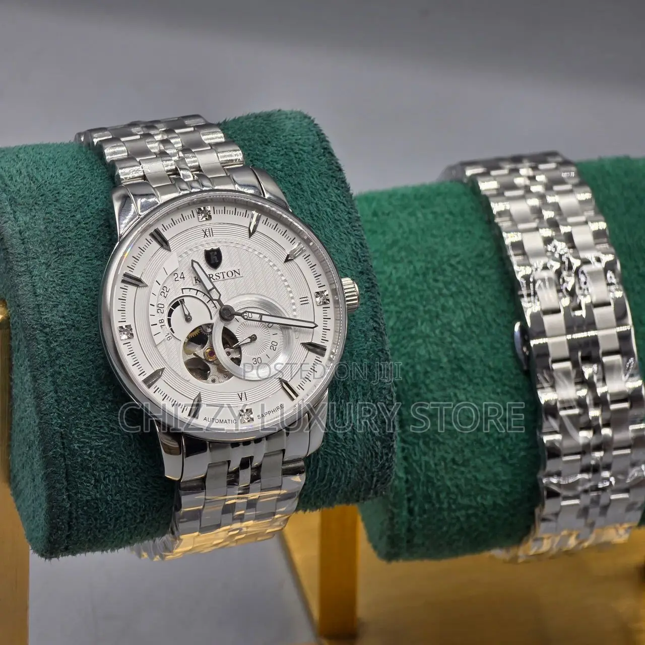 Karson Quality Luxury Men Chronograph Chain Strap Wristwatch.