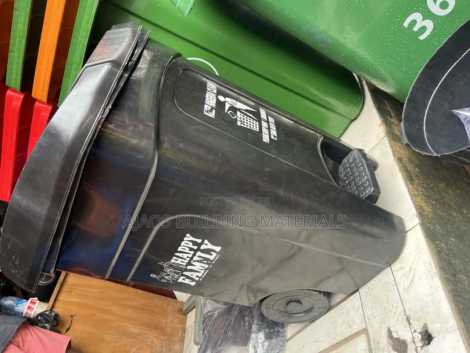 120l Happy Family Plastic Pedal Waste Bin