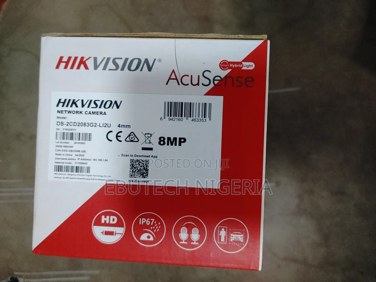 Hikvision Ds-2cd2083g2-Li2u Acusense 8mp Outdoor Camera