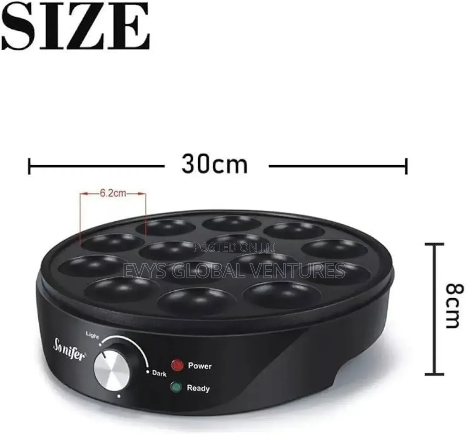 Sonifer Pancake Maker 14 Heating Holes-Sf-6071