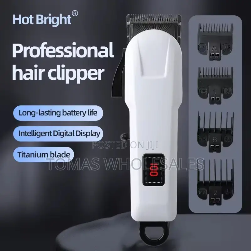 Rechargeable Wireless Hair Clipper : Hair Trimmer With Comb Guards