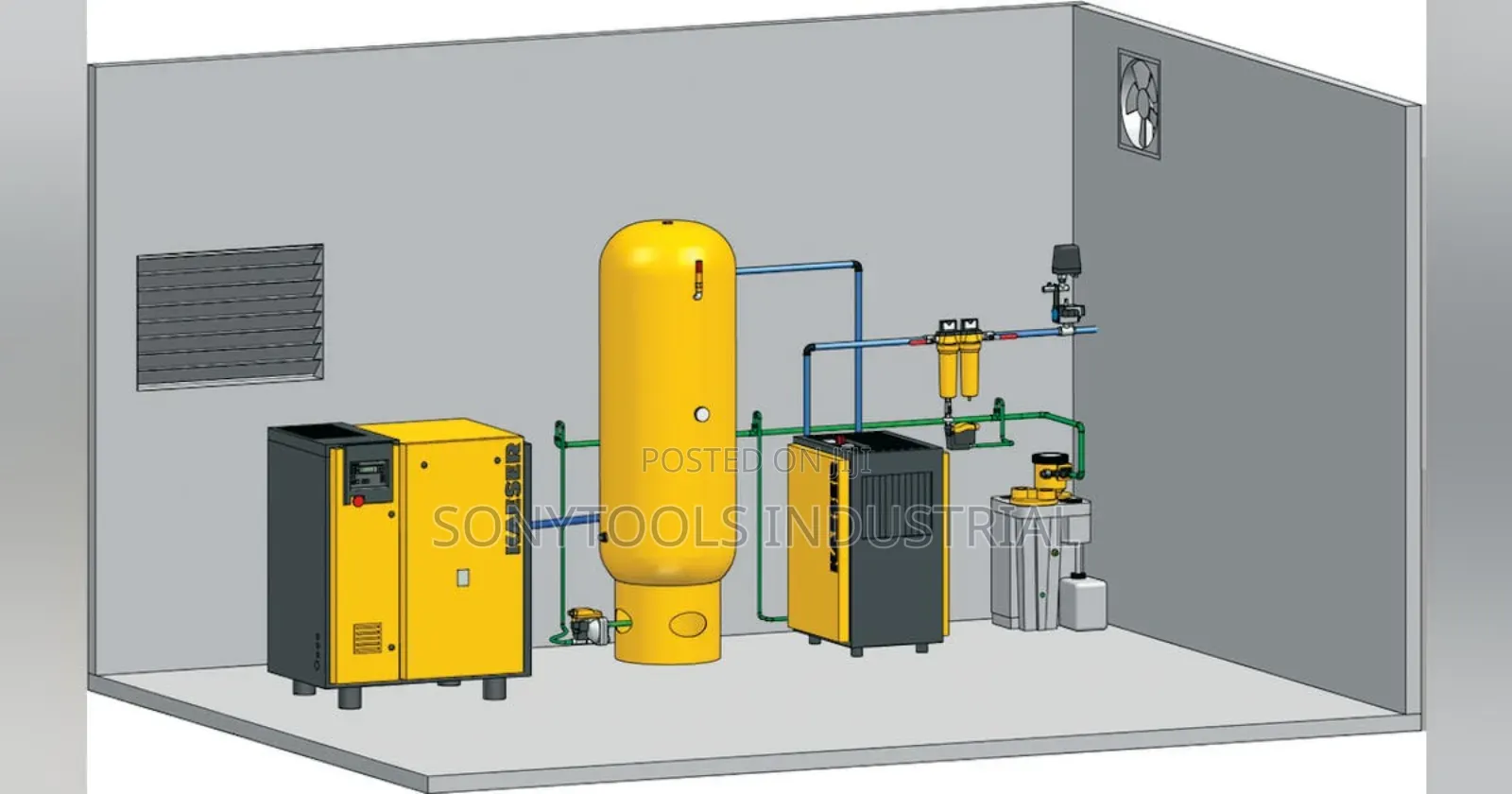 75 Kw Screw Compressor Complete Set  10bar