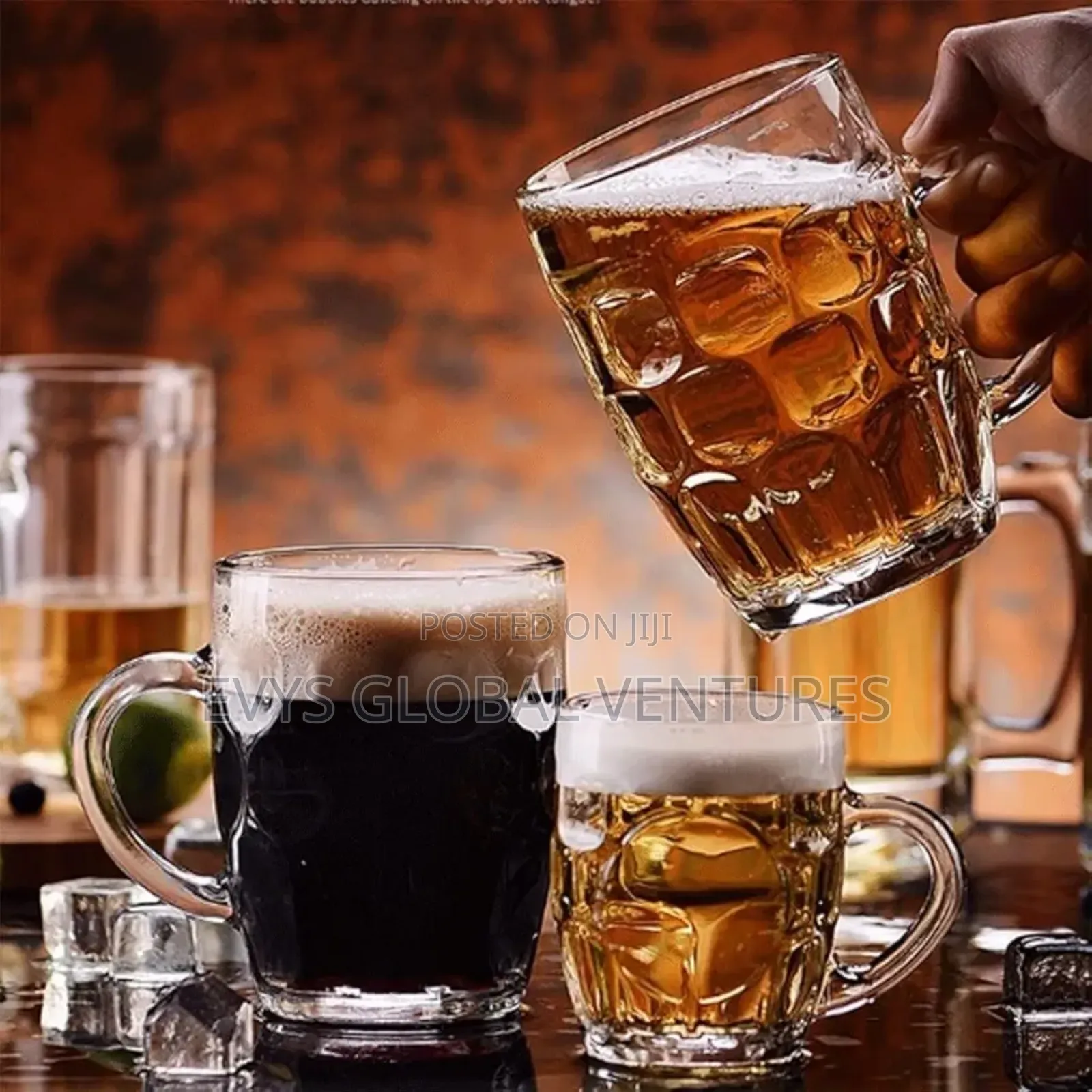 Glass Beer Chapman Mug - 6 Pieces