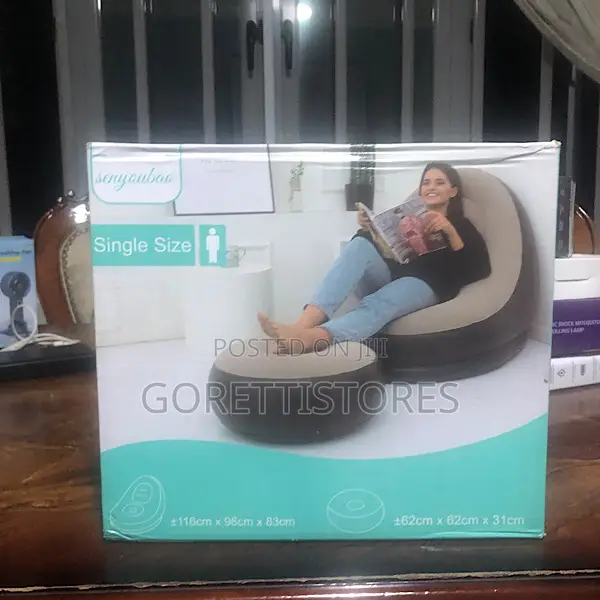 Inflatable Sofa/Leg Rest With Manual Pump
