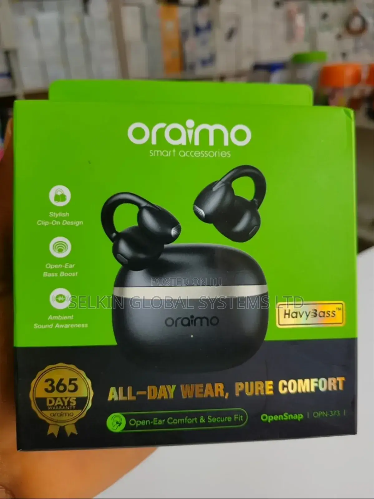 Oraimo Open Snap N Clip Bluetooth Wireless Earbud