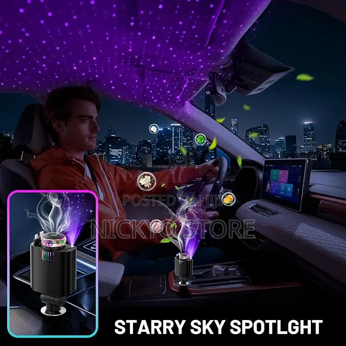 Starlight 5-in-1 Car Charger Ambient Light Projector