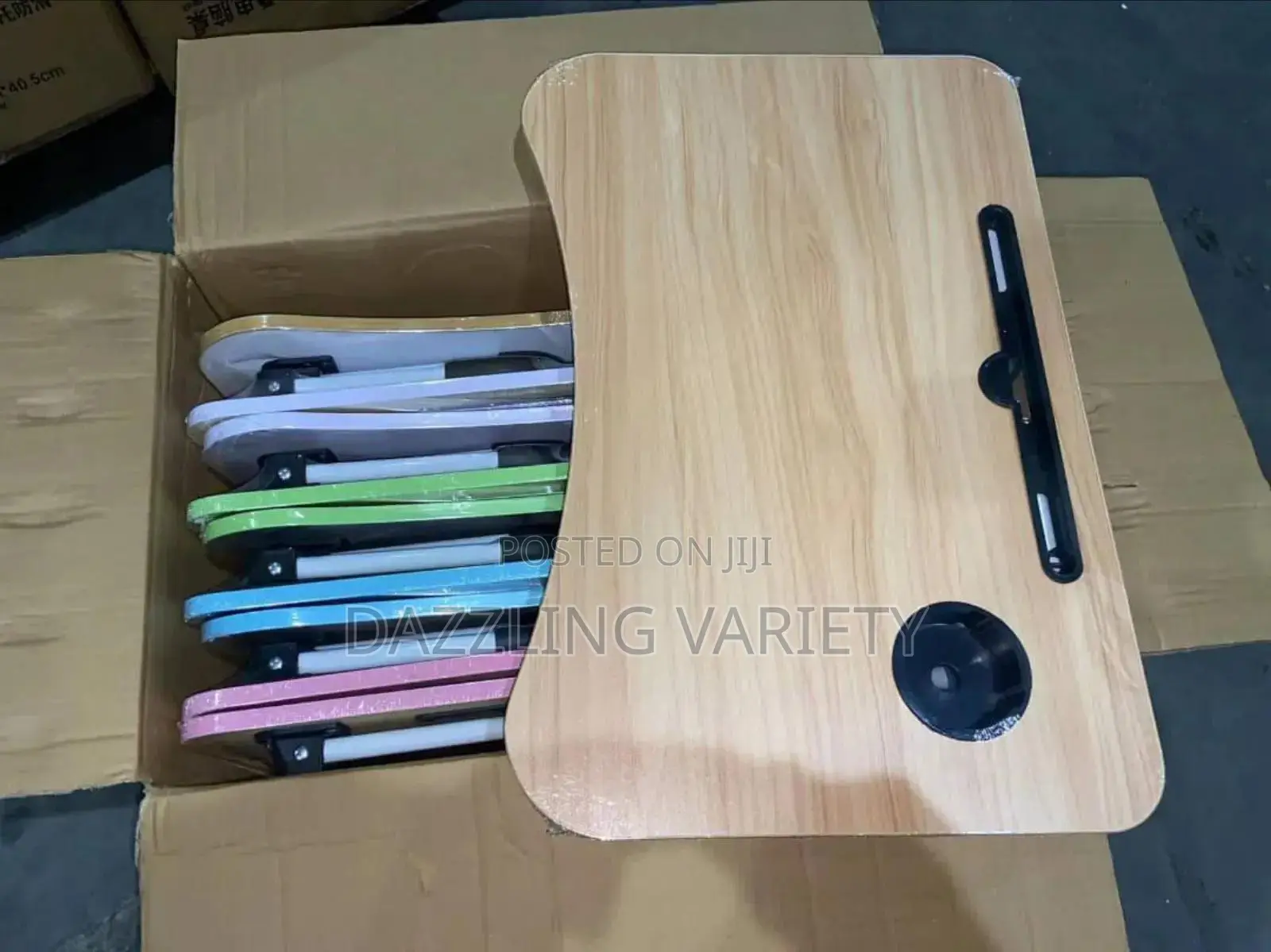 Foldable Laptop Table With Cup Holder and Dock Stand