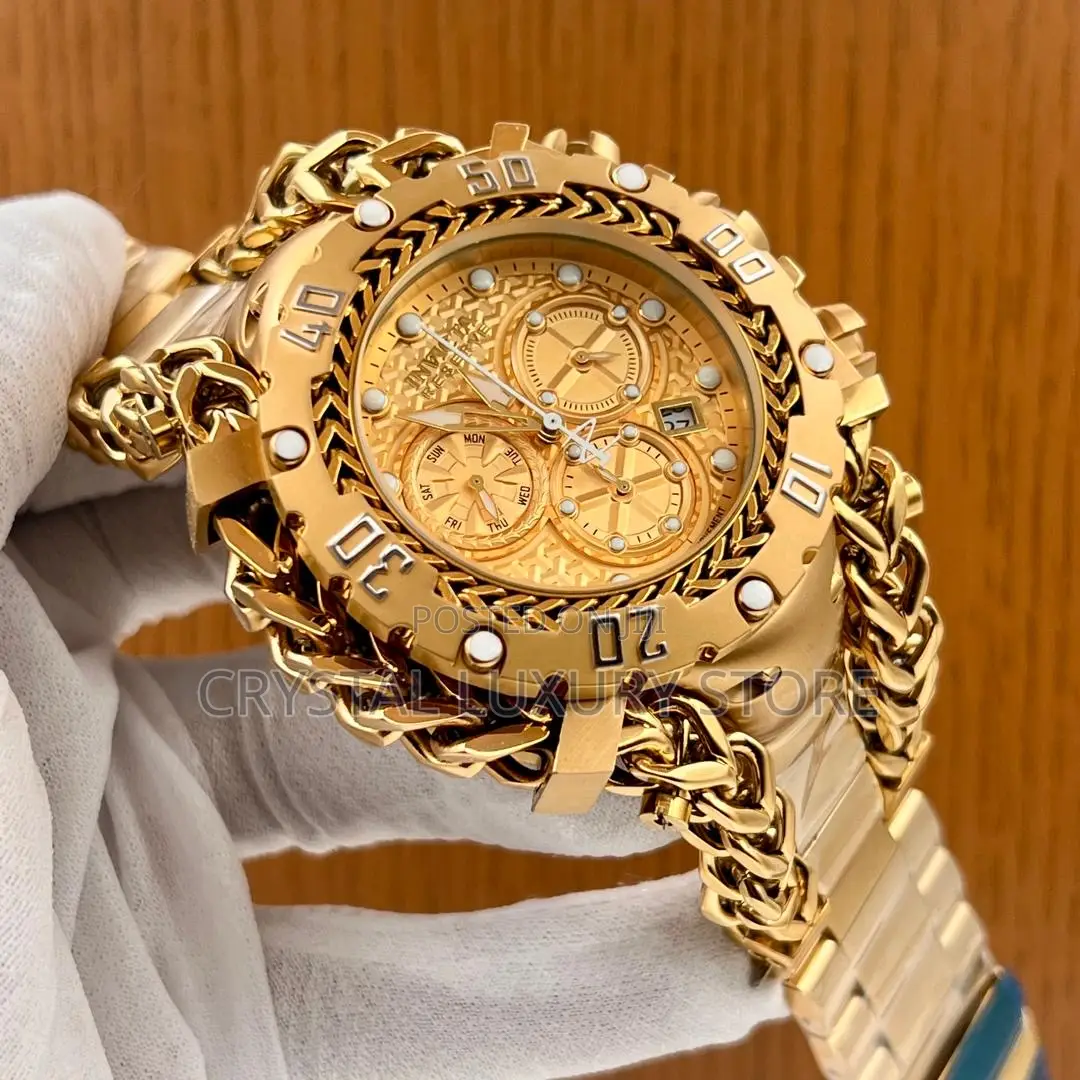 Invicta Quality Luxury Men Chain Strap Wristwatch