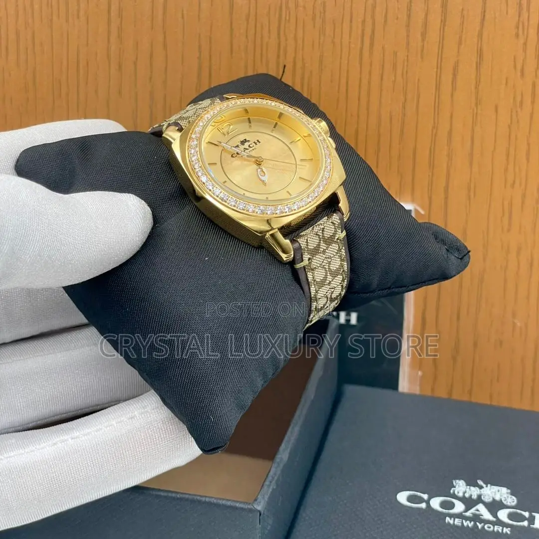 Coach Quality Luxury Men Iced Face Wristwatch