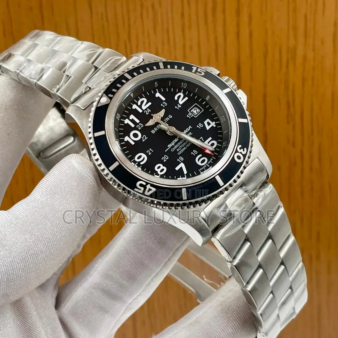 Breitling Quality Luxury Men Chain Strap Wristwatch