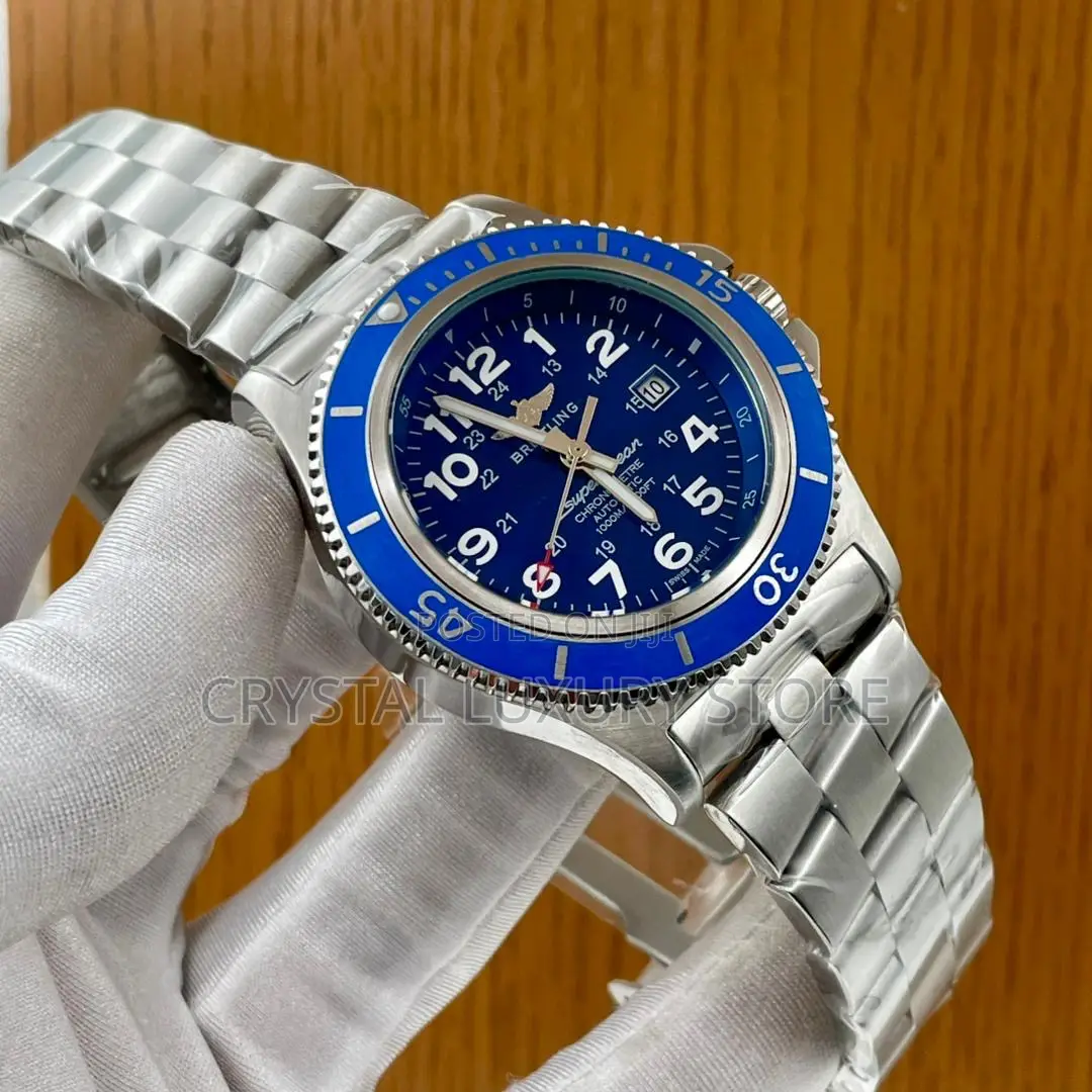 Breitling Quality Luxury Men Chain Strap Wristwatch
