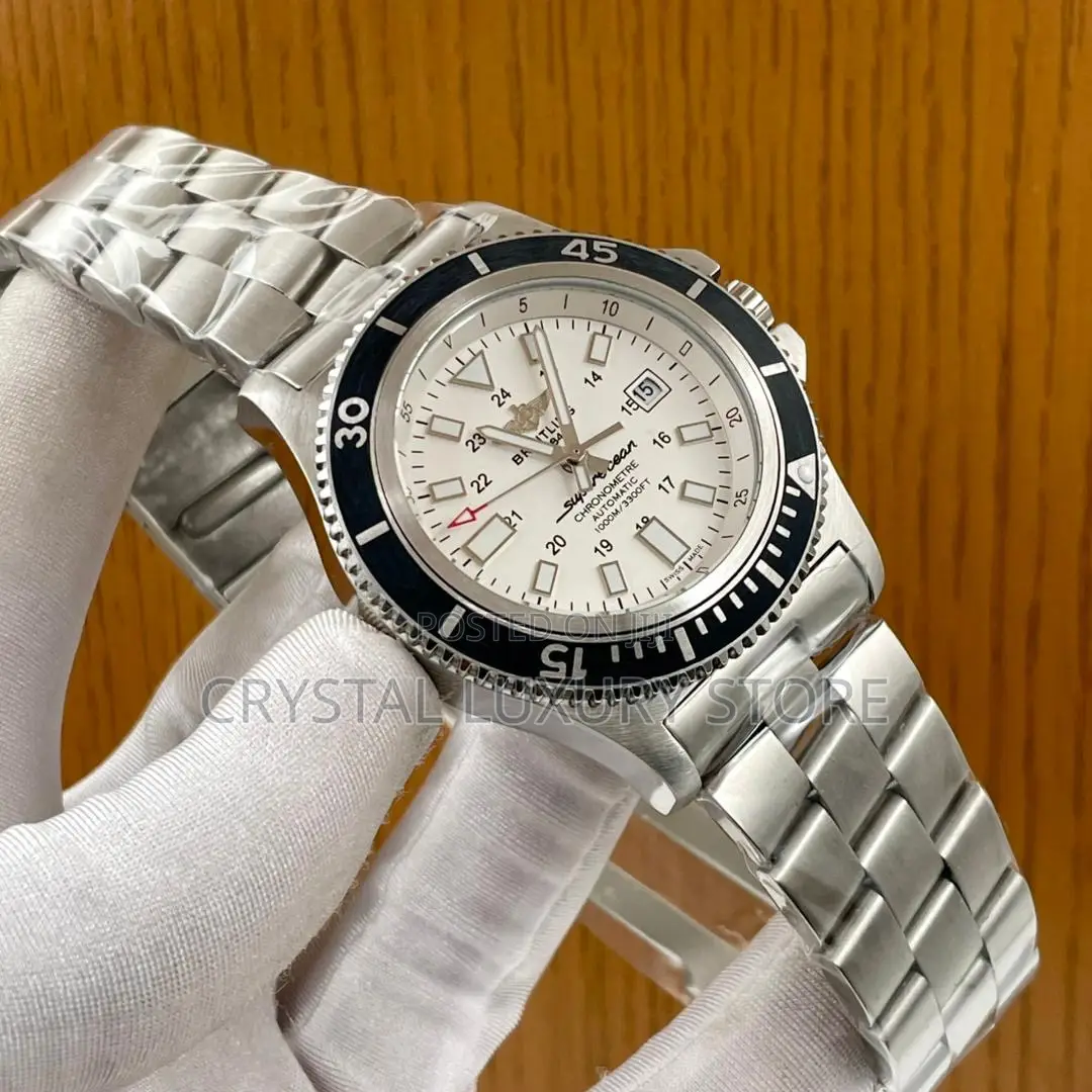 Breitling Quality Luxury Men Chain Strap Wristwatch