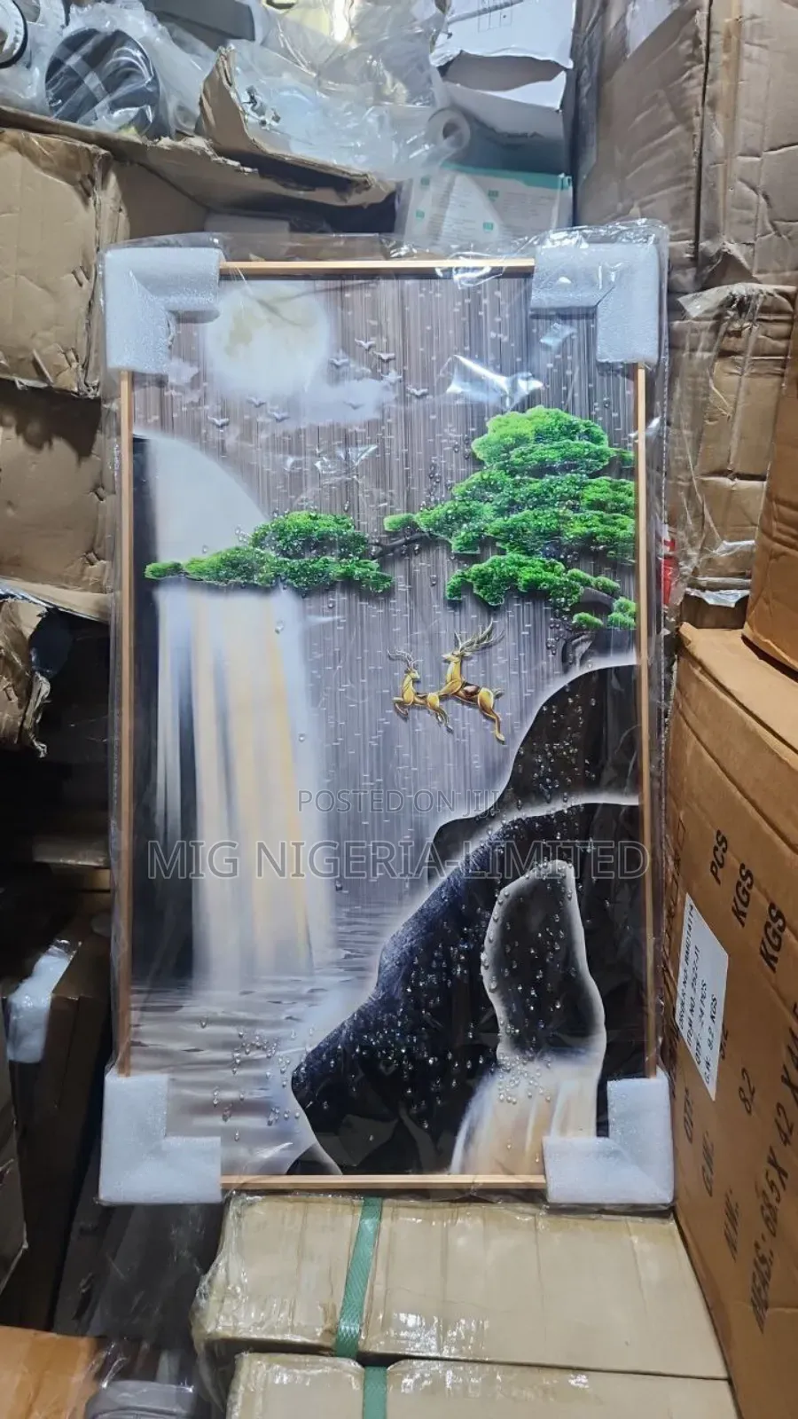 Wall Acrylic Crystal Vertical Imported Frame Wall Decoration 40cmx70cm
