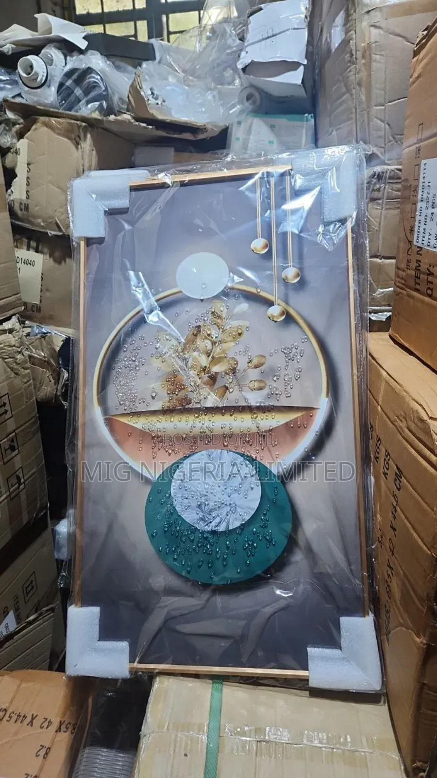 Wall Acrylic Crystal Vertical Imported Frame Wall Decoration 40cmx70cm