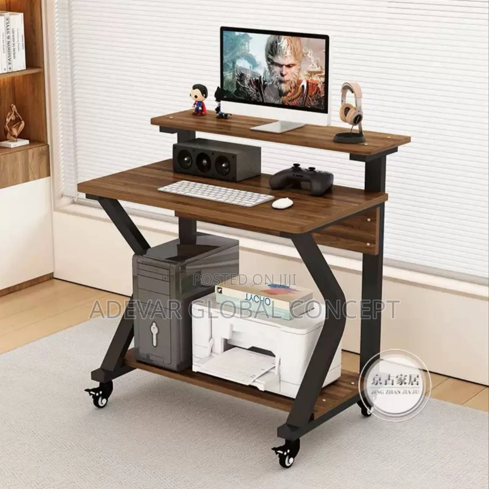 80cm Solid Wood Laptop Computer Desktop Table Mobile Learning Table