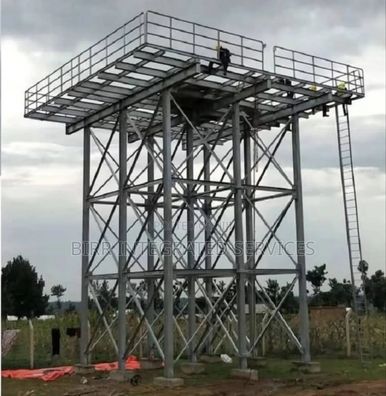 Water Tank Stand Fabrication