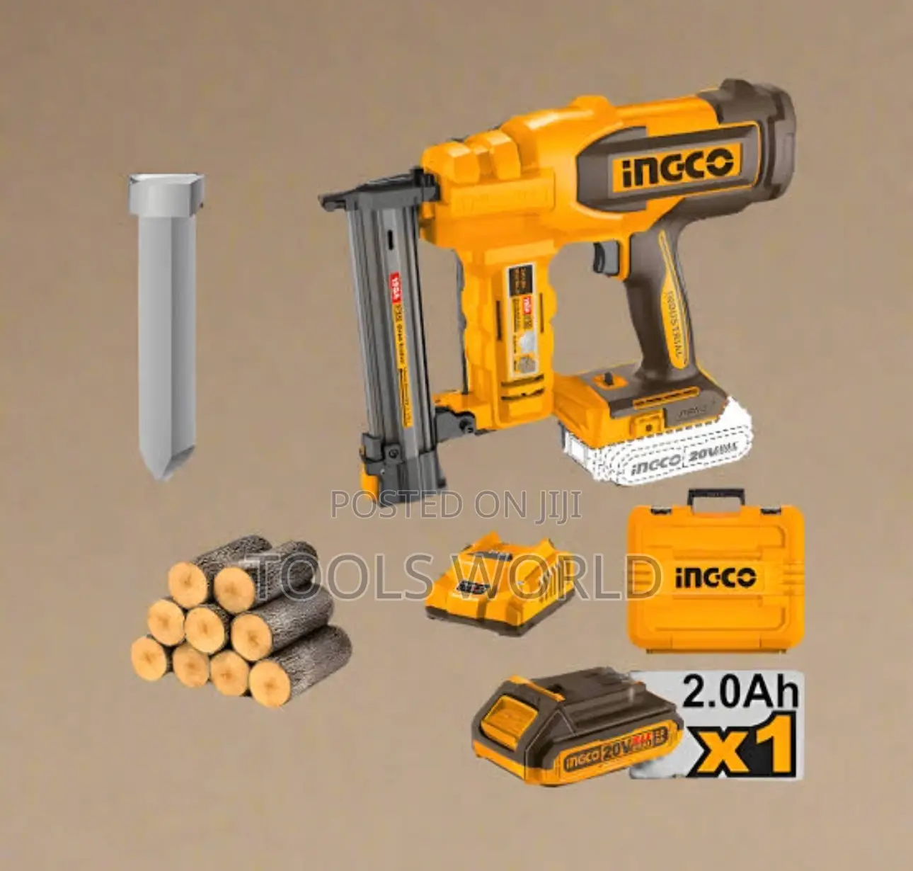 Ingco 20v Lithium-Ion Cordless Brad Nailer F15 – F35