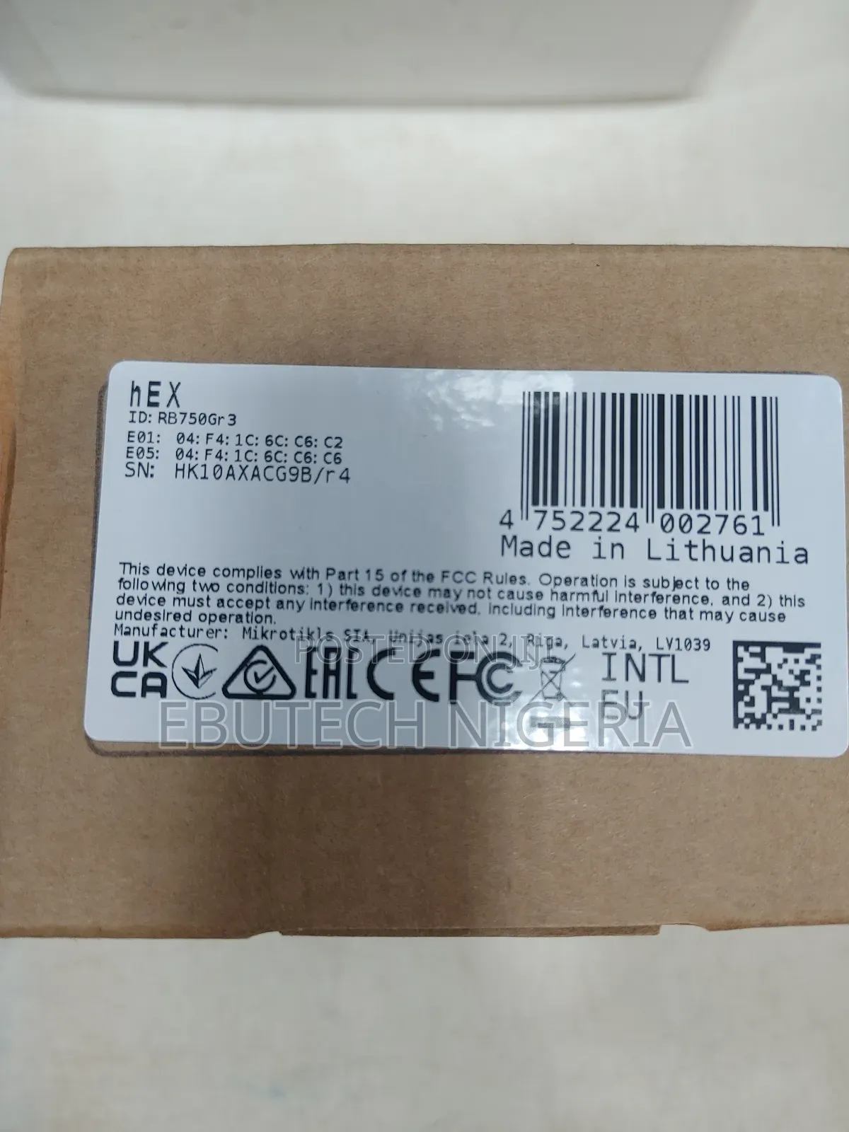 Mikrotik Rb750gr3 Wired Router Gigabit Ethernet