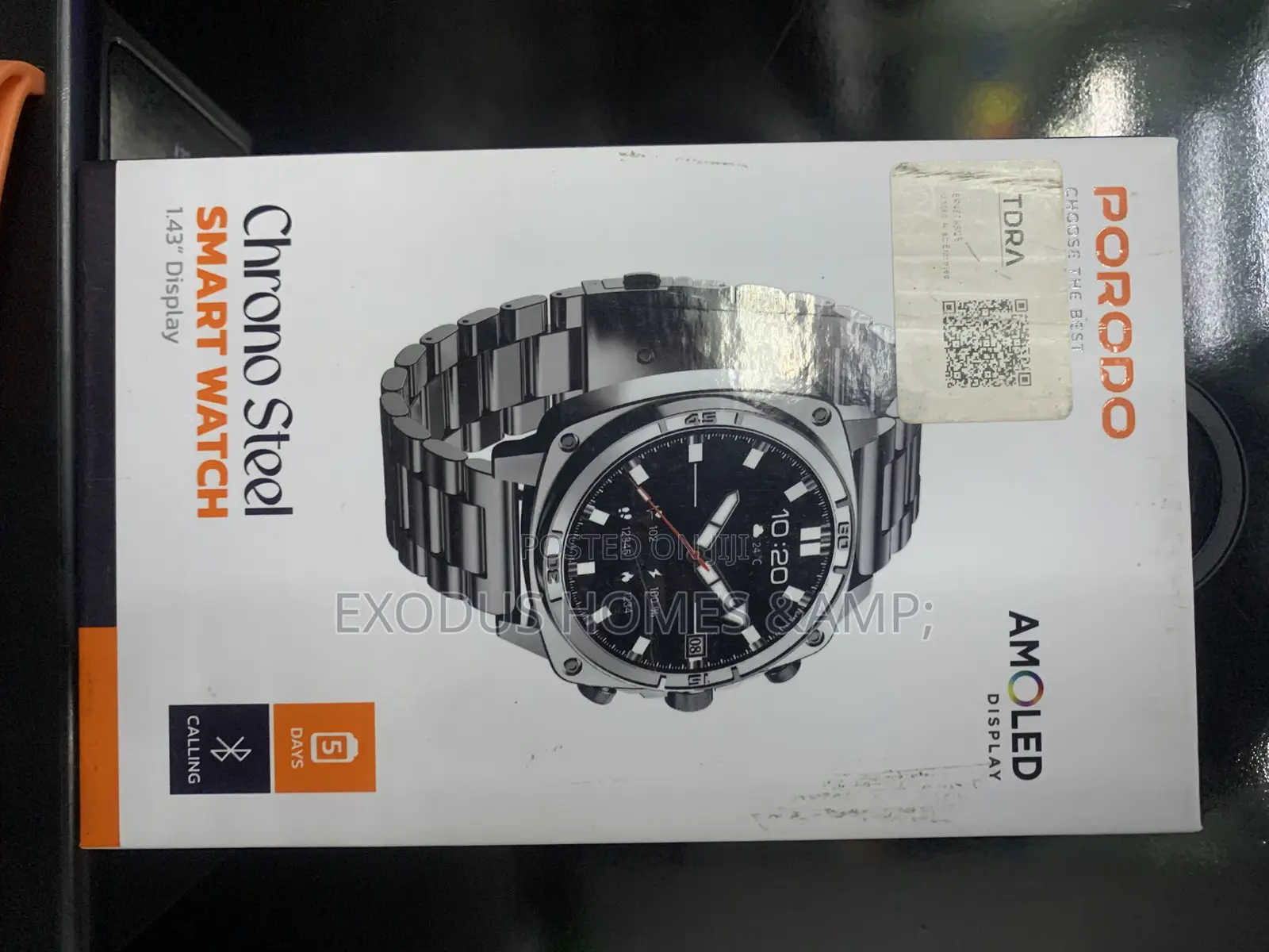 Chrono Steel Smart Watch 143 Amoled Display
