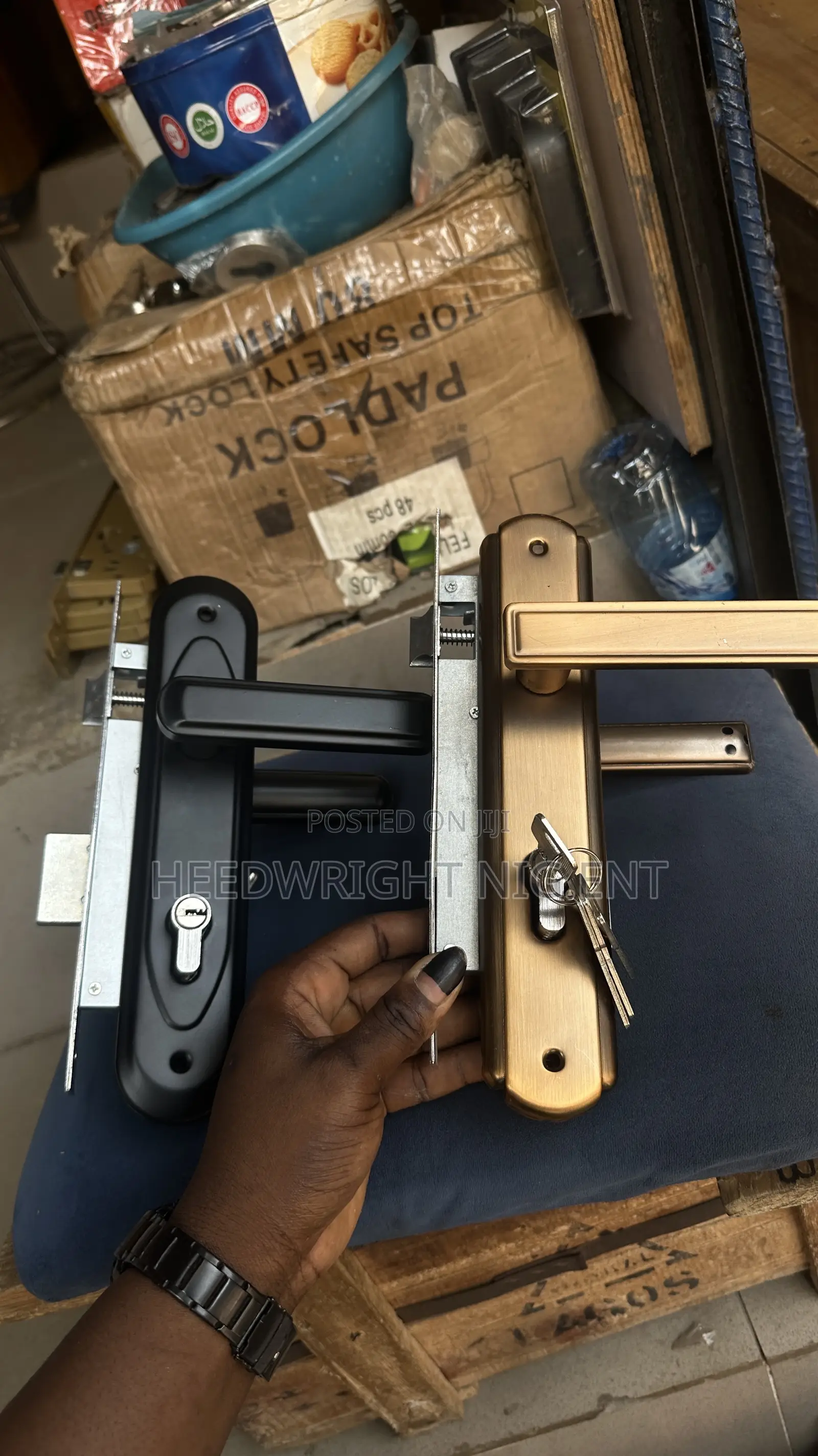 Big Iron and Wooden Door Lock