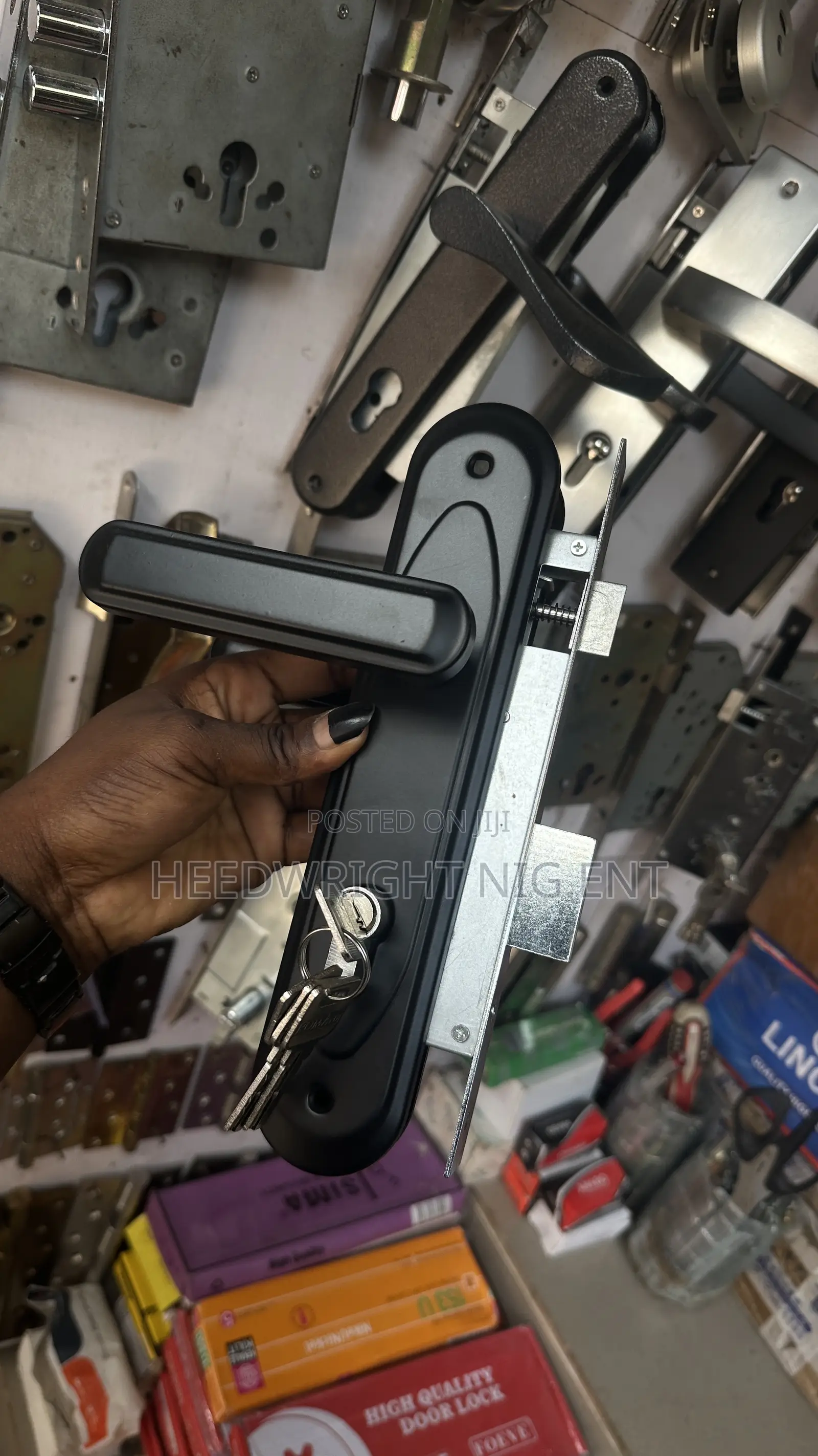 Big Iron and Wooden Door Lock