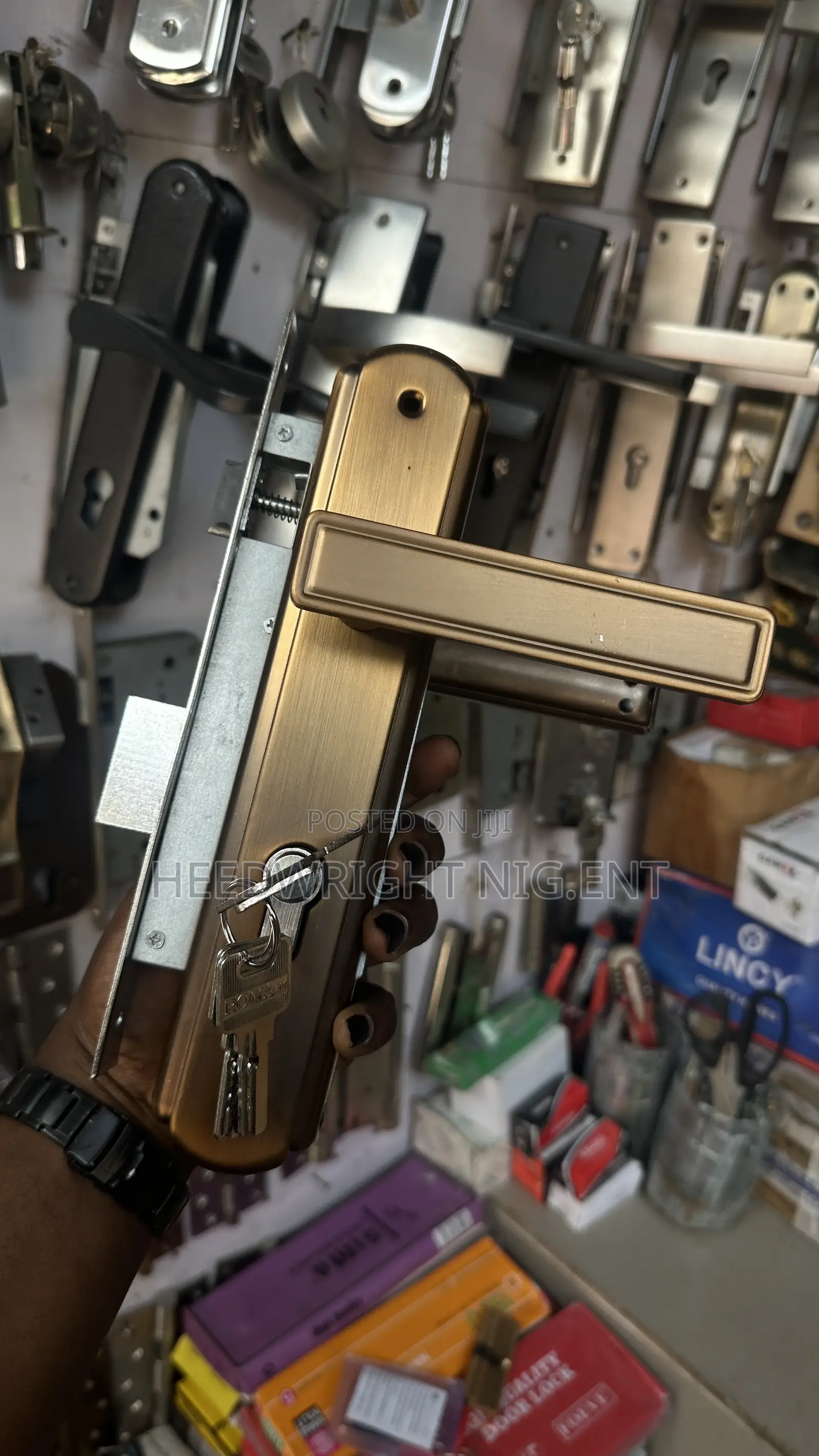 Big Iron and Wooden Door Lock