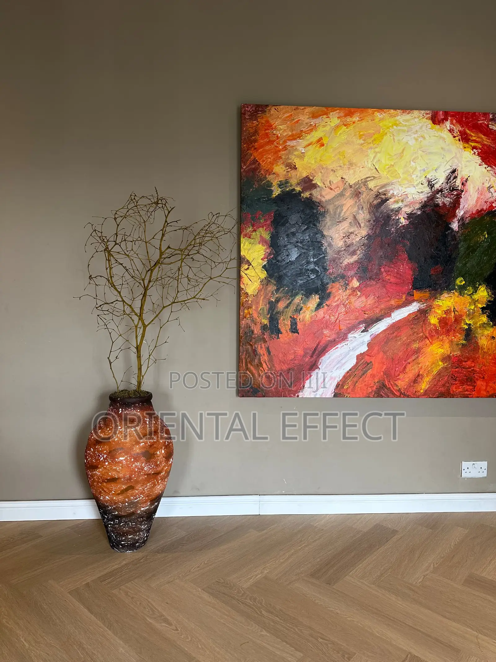 Sunset Vassari Planter Styled With Natural Twigs | Elegant Home Decor
