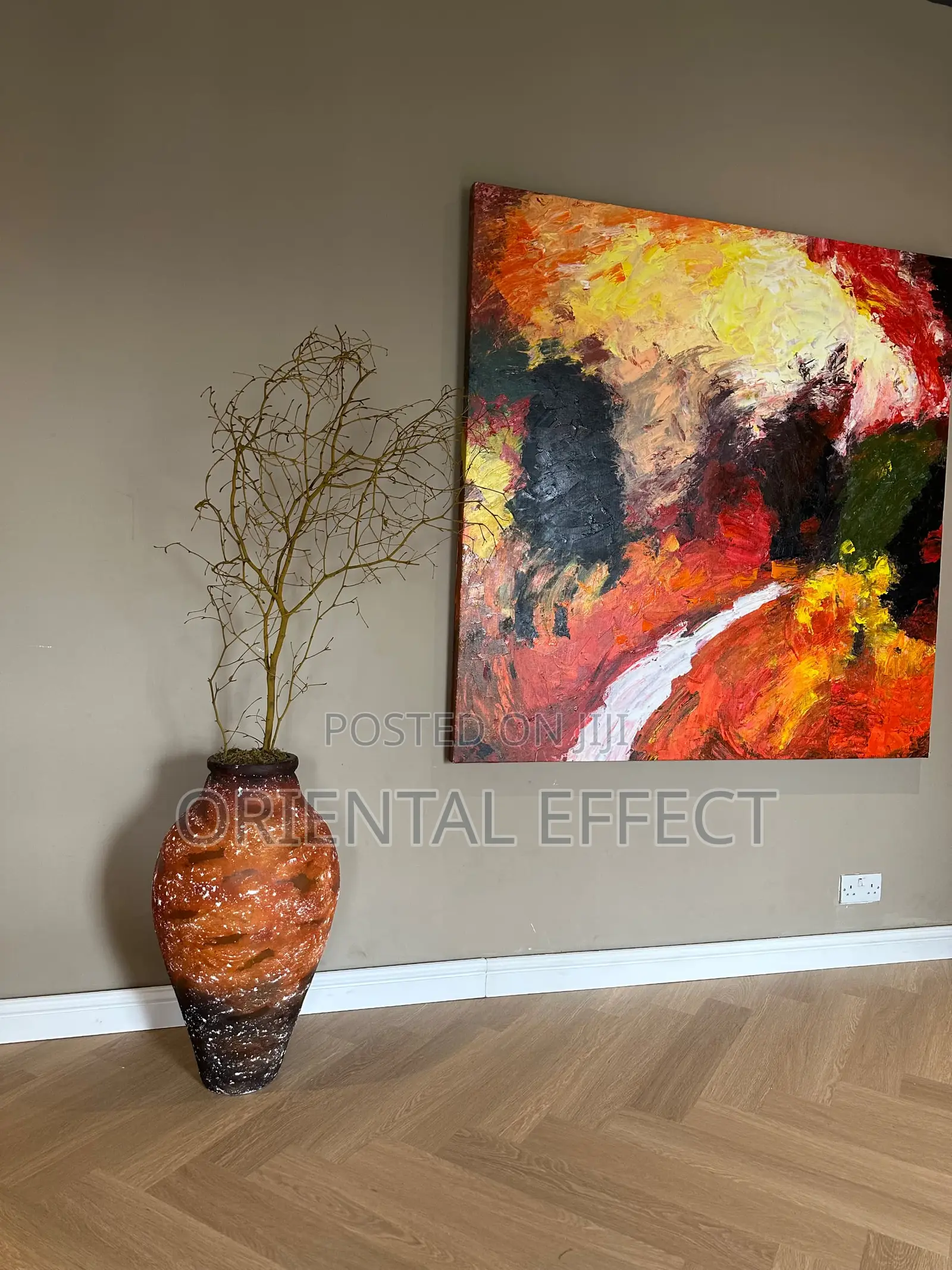 Sunset Vassari Planter Styled With Natural Twigs | Elegant Home Decor