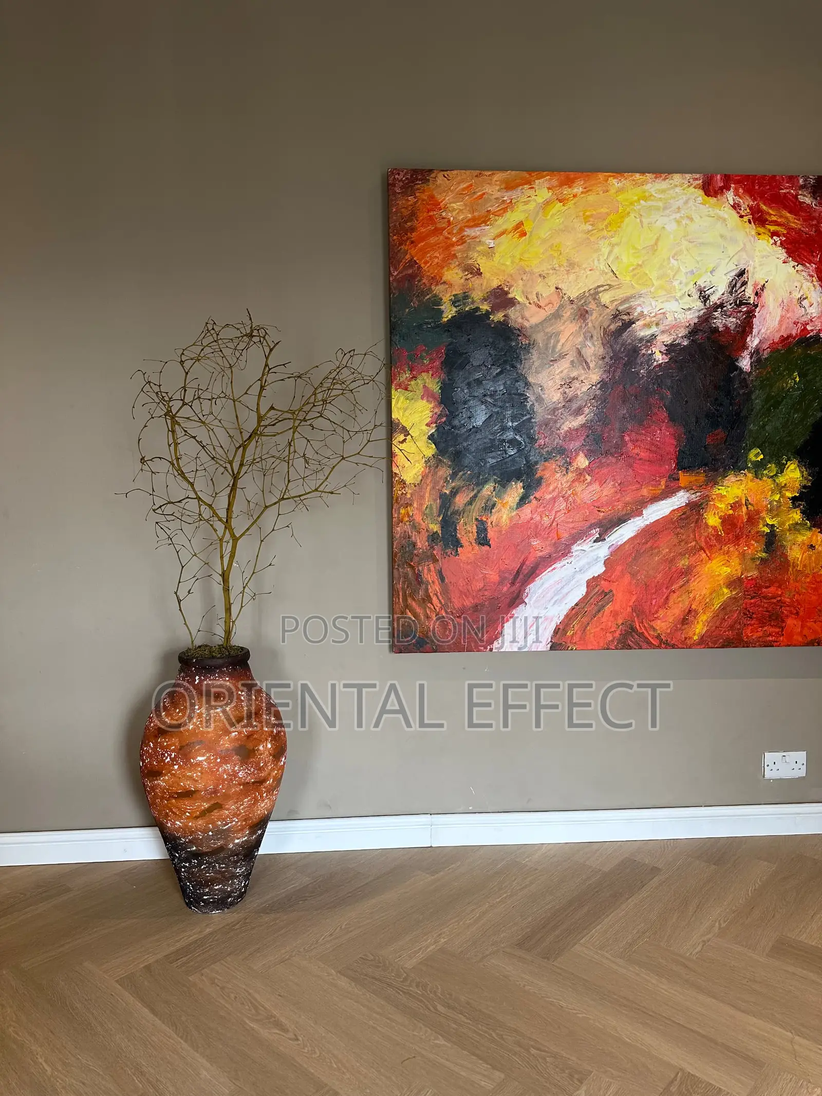 Sunset Vassari Planter Styled With Natural Twigs | Elegant Home Decor