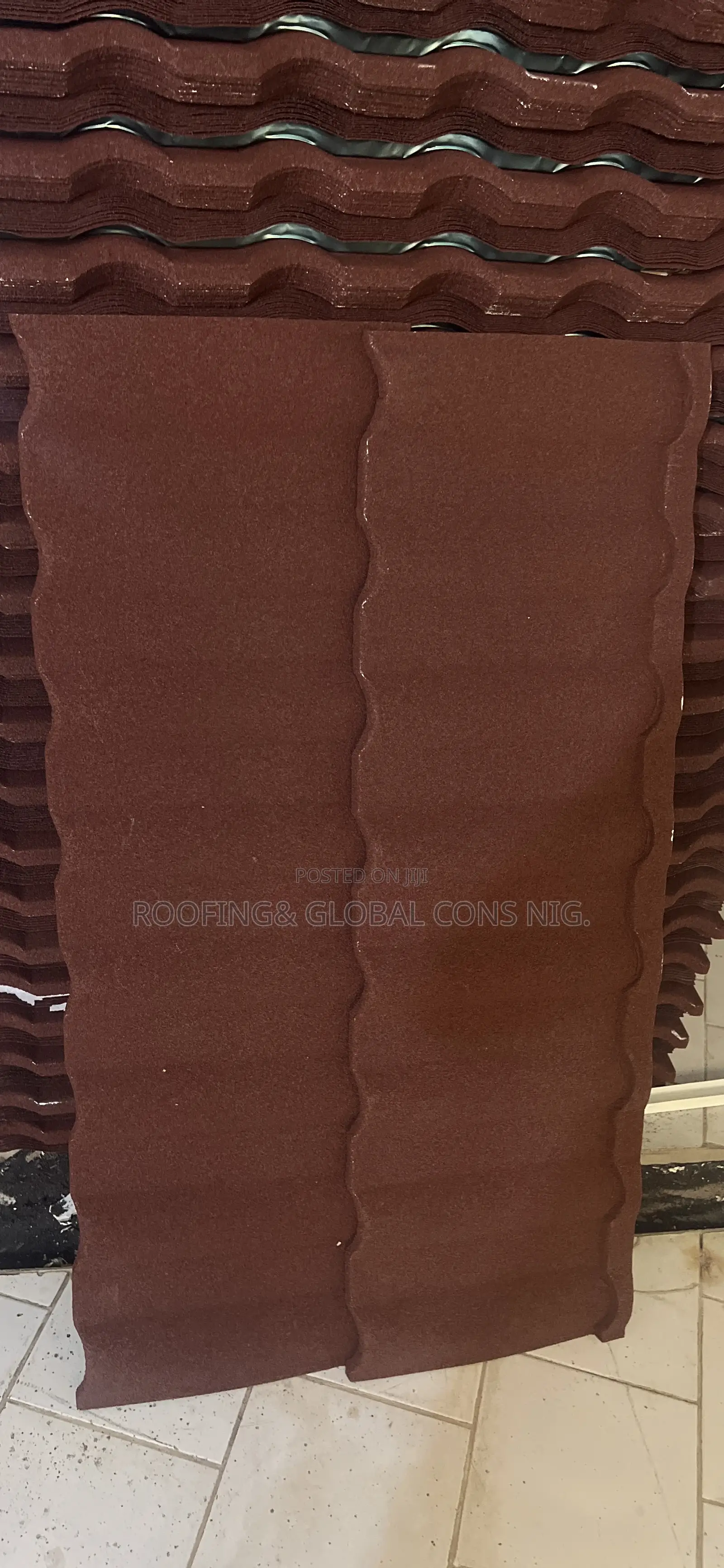 Korea Pure Red Stone Coated Roofing Tiles Milano Design