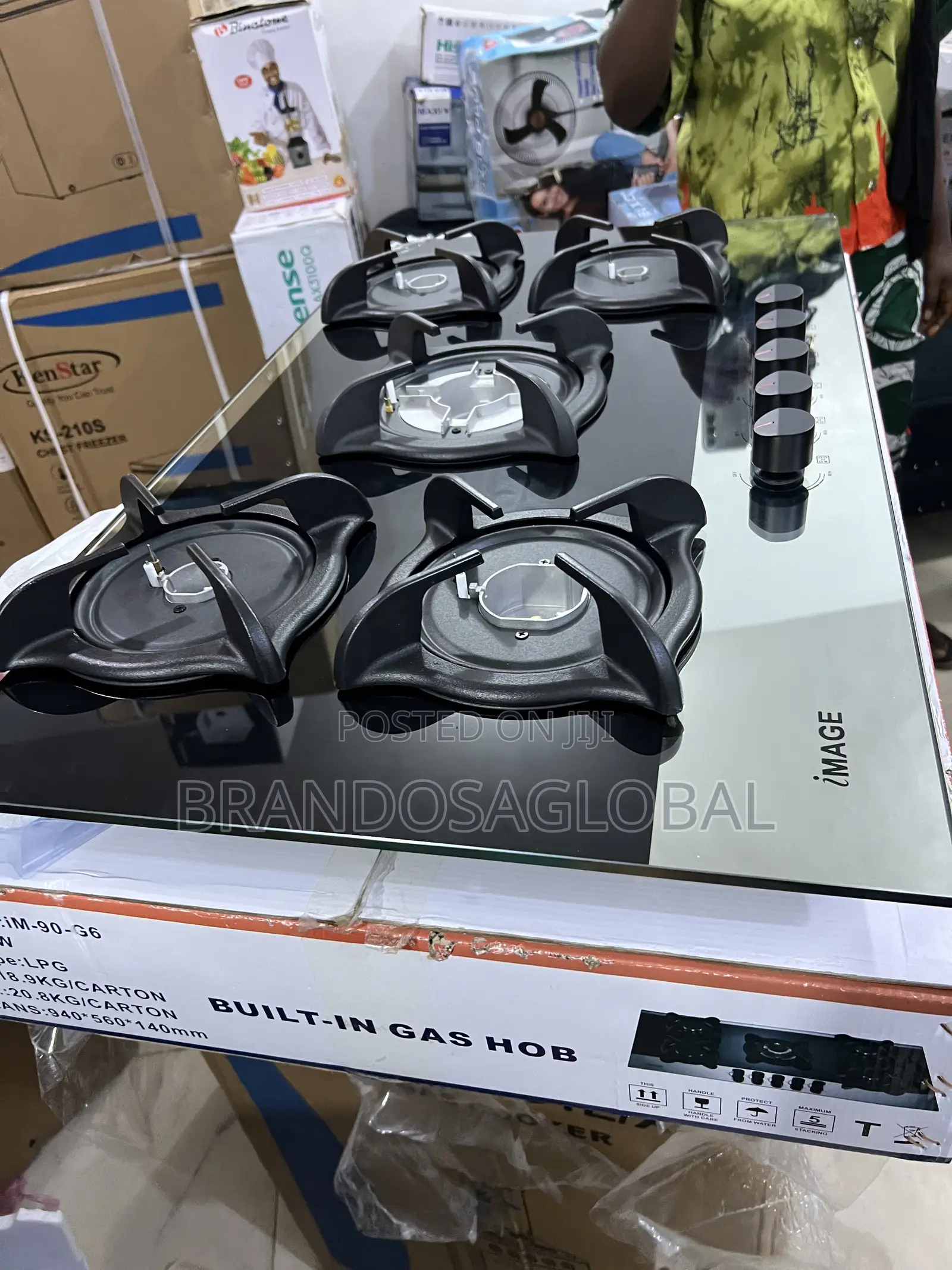 Image 5 Burner Built in Gas Cooker Reliable Flame Control 90g6