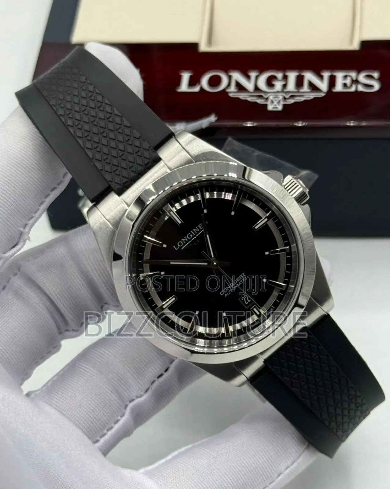 Original Longines Rubber Strap Watch Available In Store