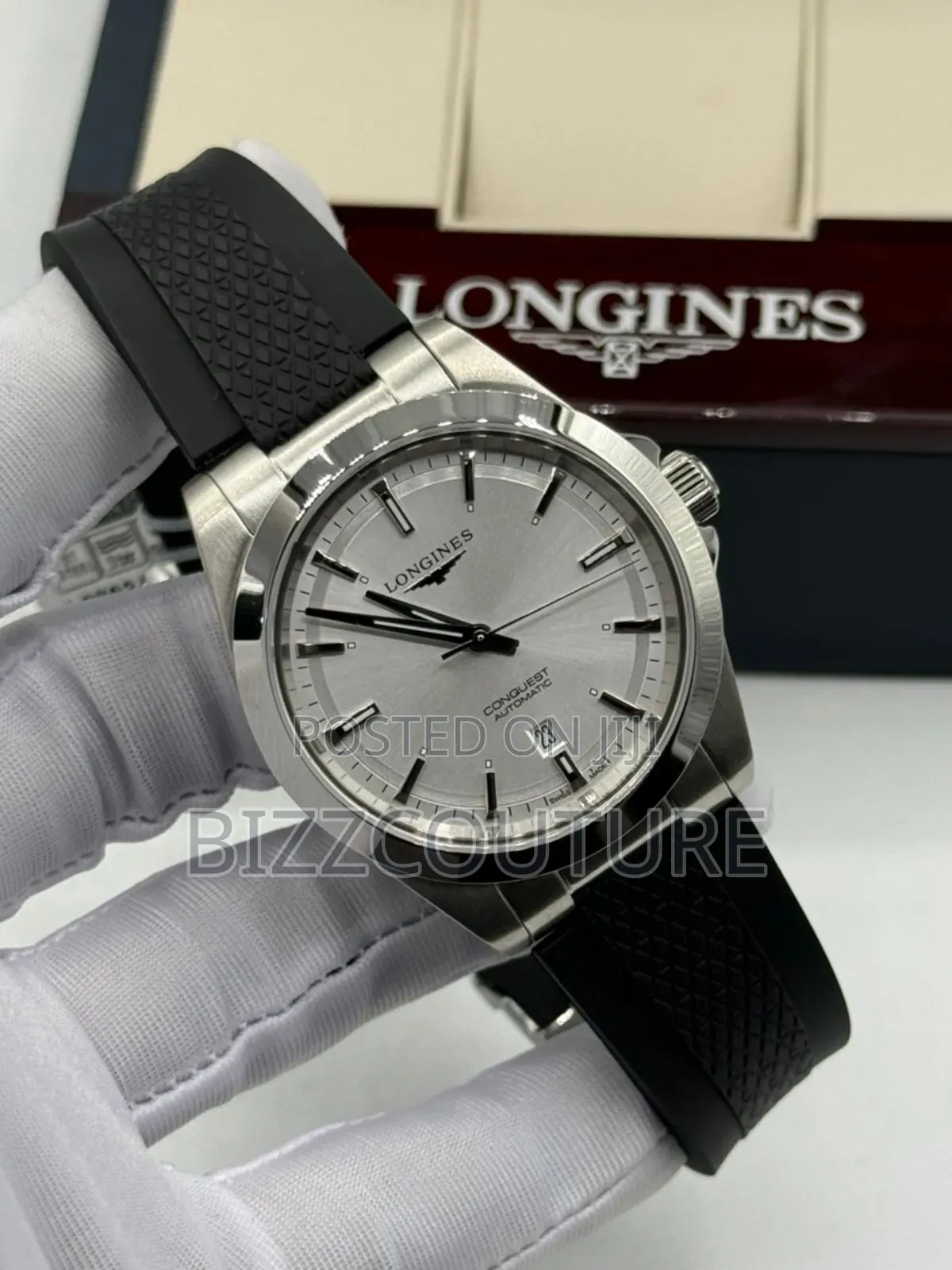 Original Longines Rubber Strap Watch Available In Store
