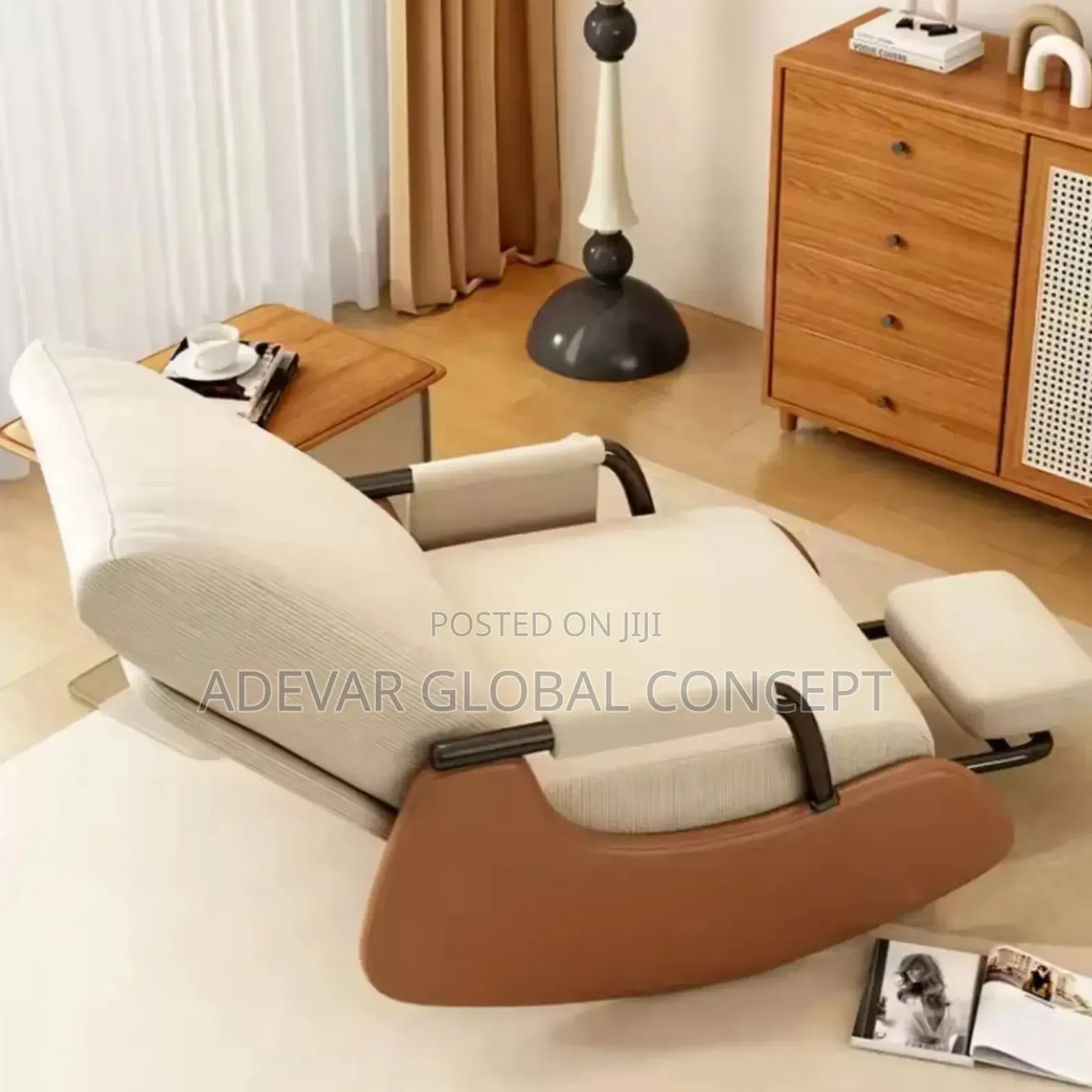 Luxury Nordic Rocking Chair With Arm Rest