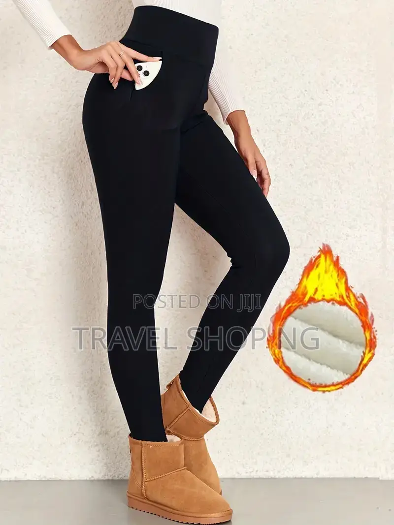 Lambskin-lined Leggings With Pockets – Warm, Cozy Practical