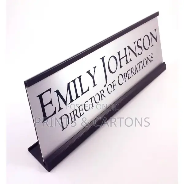 Printed Nameplate for Office Desks