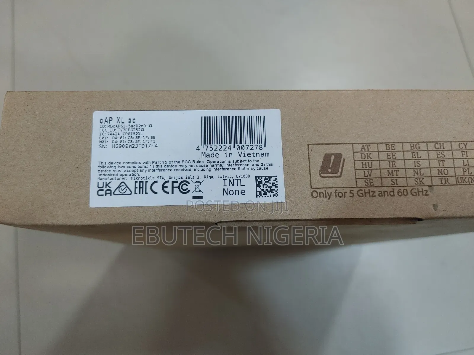 Mikrotik Cap Xl Ac | 1.2gbps Long- Range Ceiling Mount Access Point