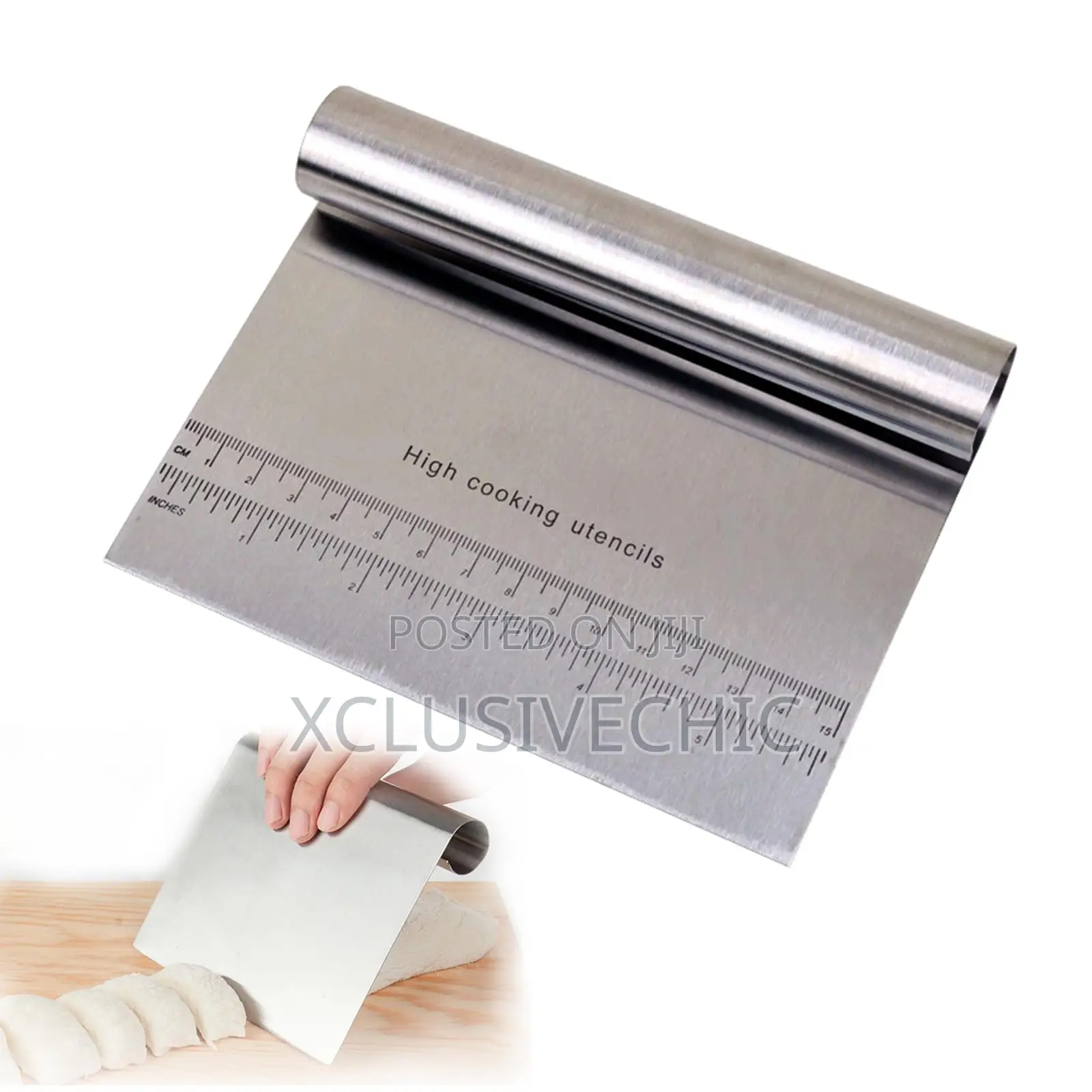 Multipurpose Stainless Steel Dough And Cake Scraper