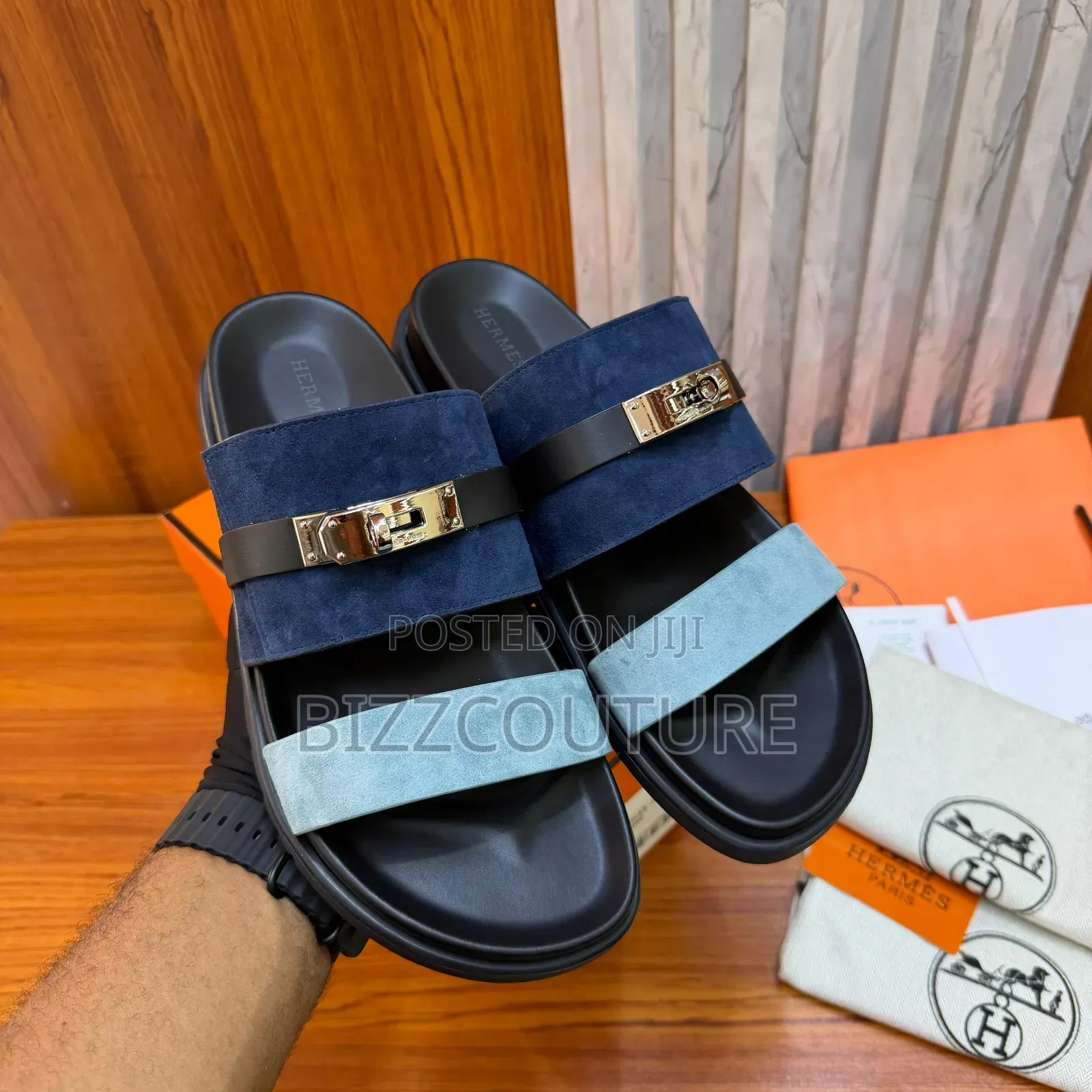 Original Hermes Leather Sandals Available In Store