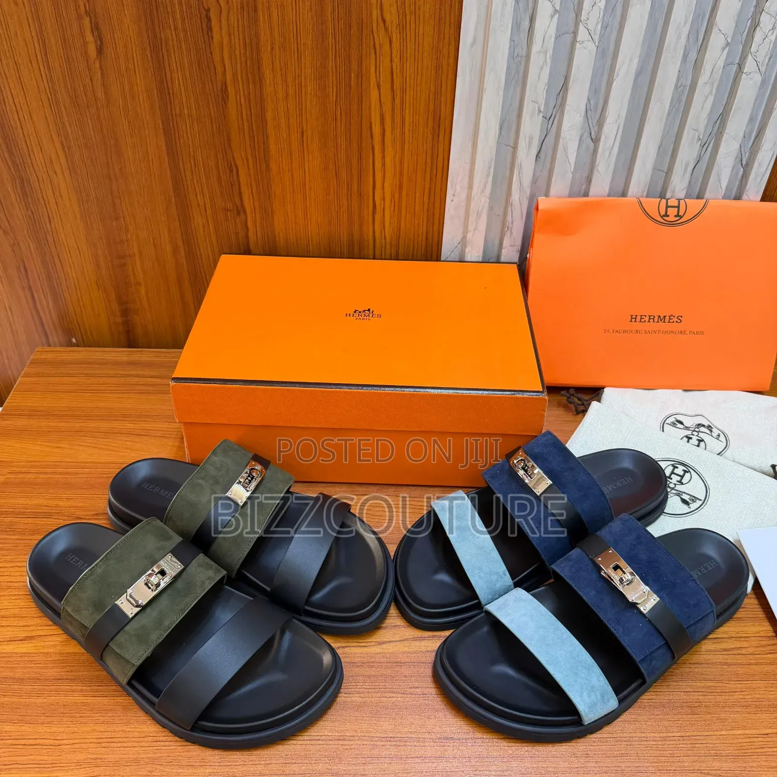 Original Hermes Leather Sandals Available In Store