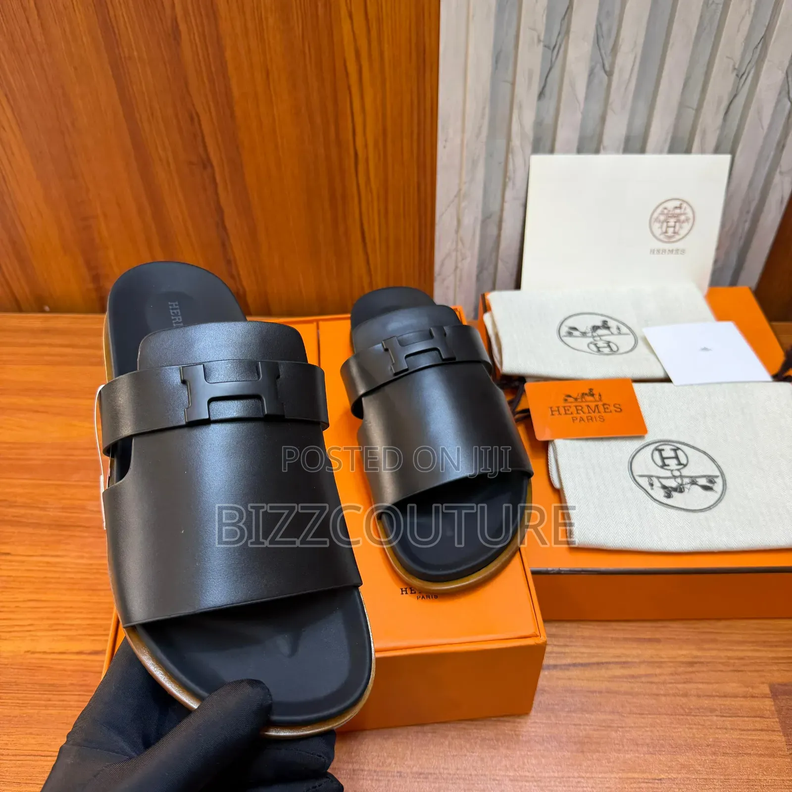 Original Hermes Leather Sandals Available In Store