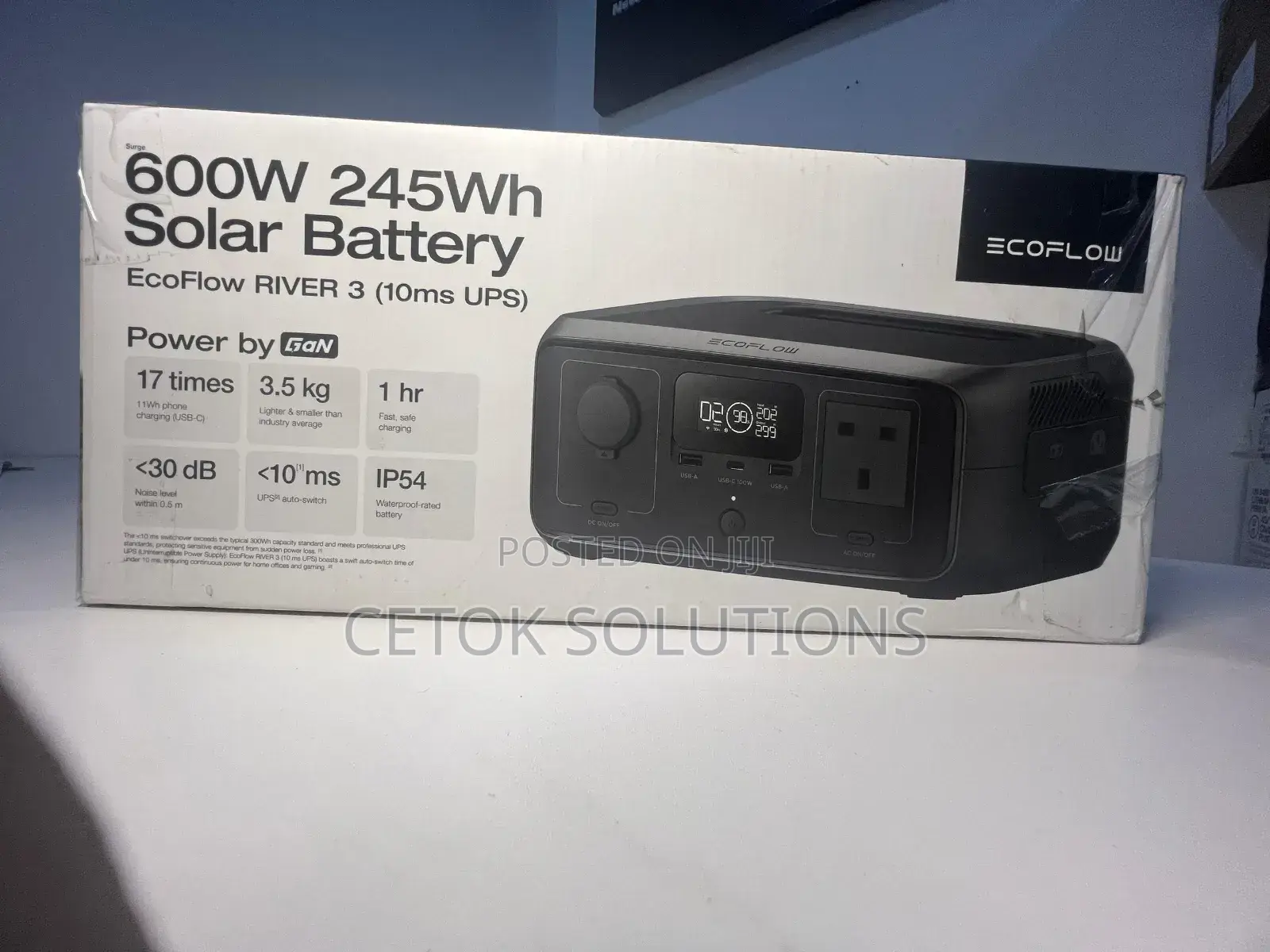 Ecoflow River 3 300watt Light Solar Power Station 5yrs Warranty