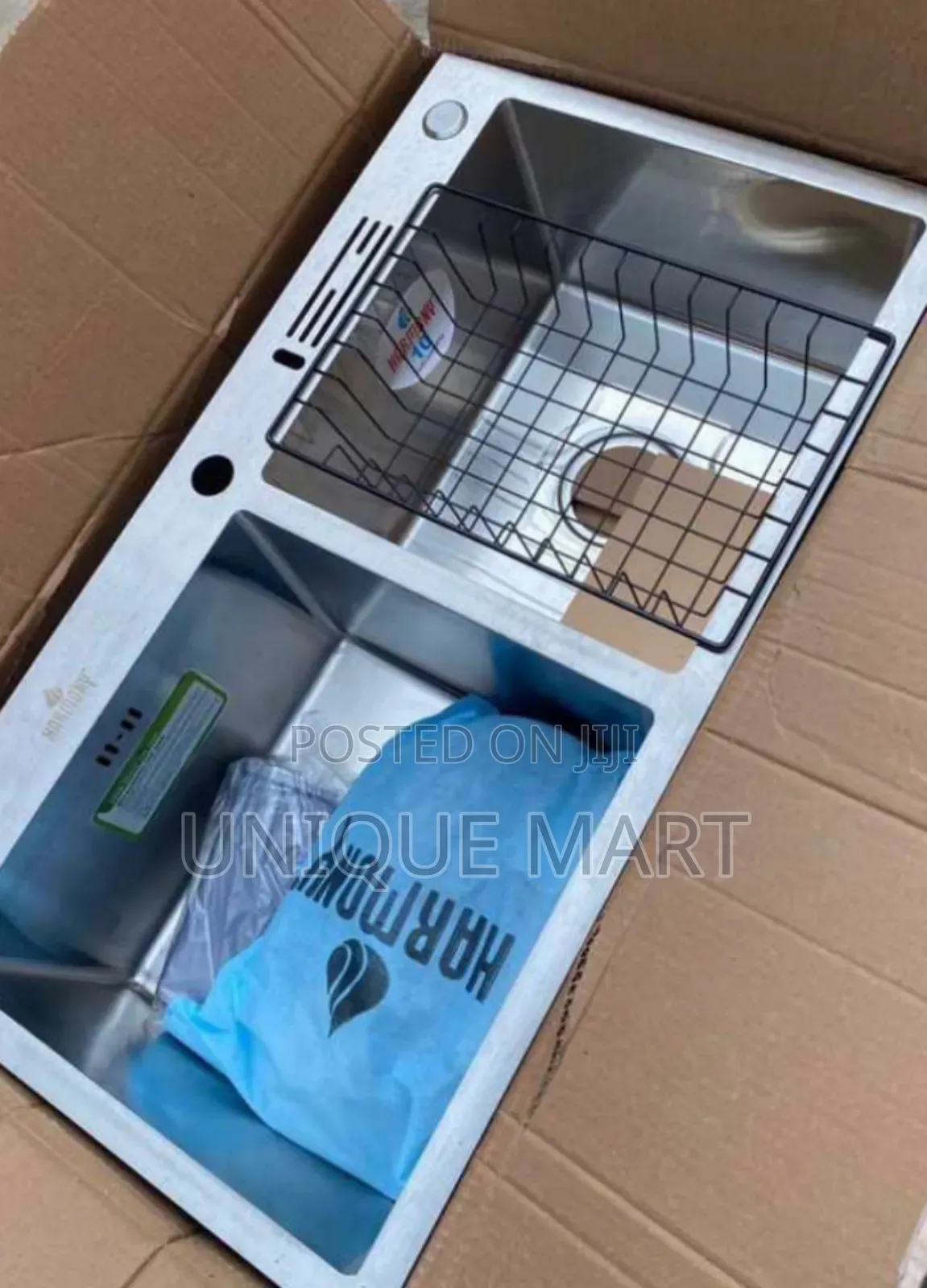Stainless Steel Handmade Kitchen Sink With Accessories.