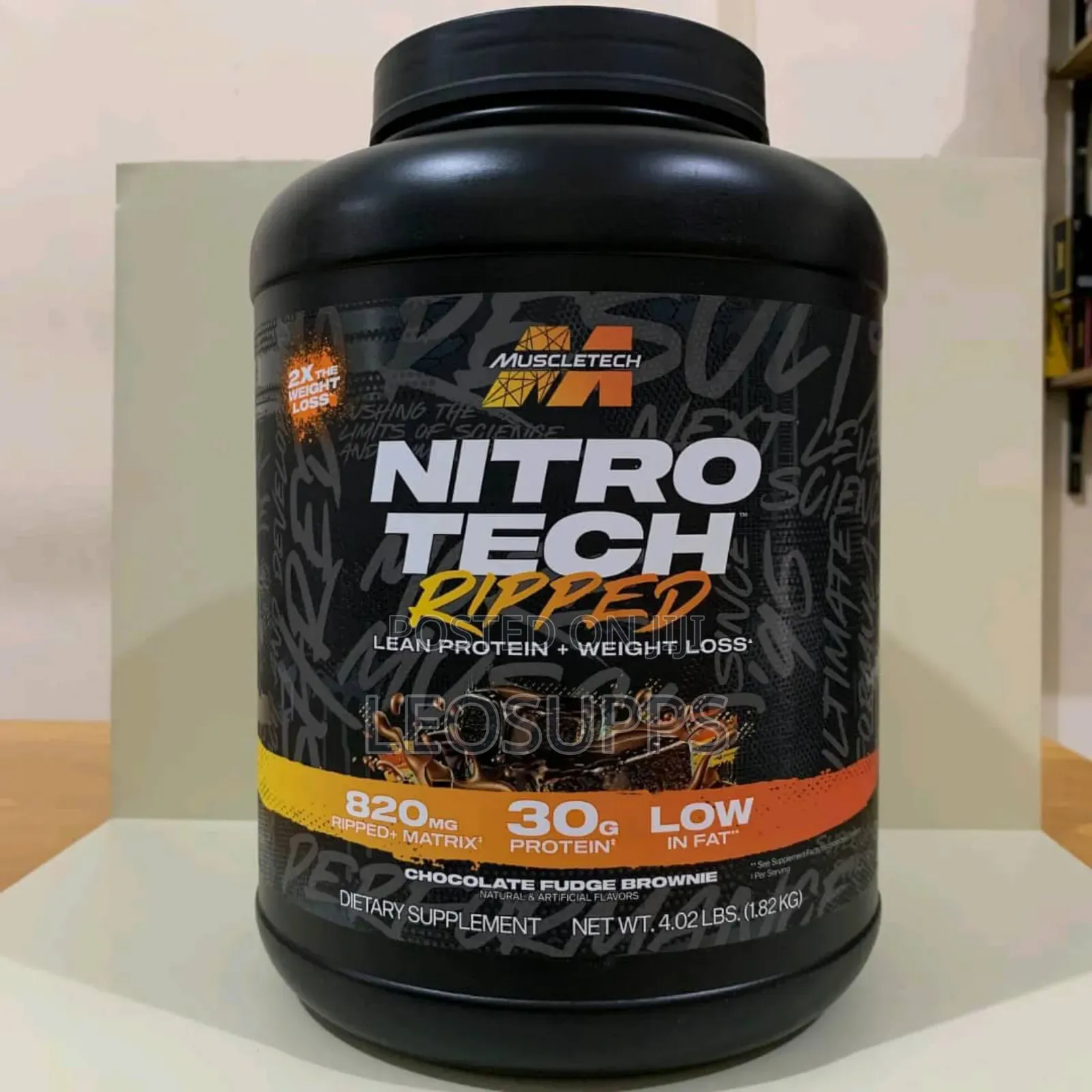 Muscletech Nitrotech Ripped Whey Protein 4lb Choc.
