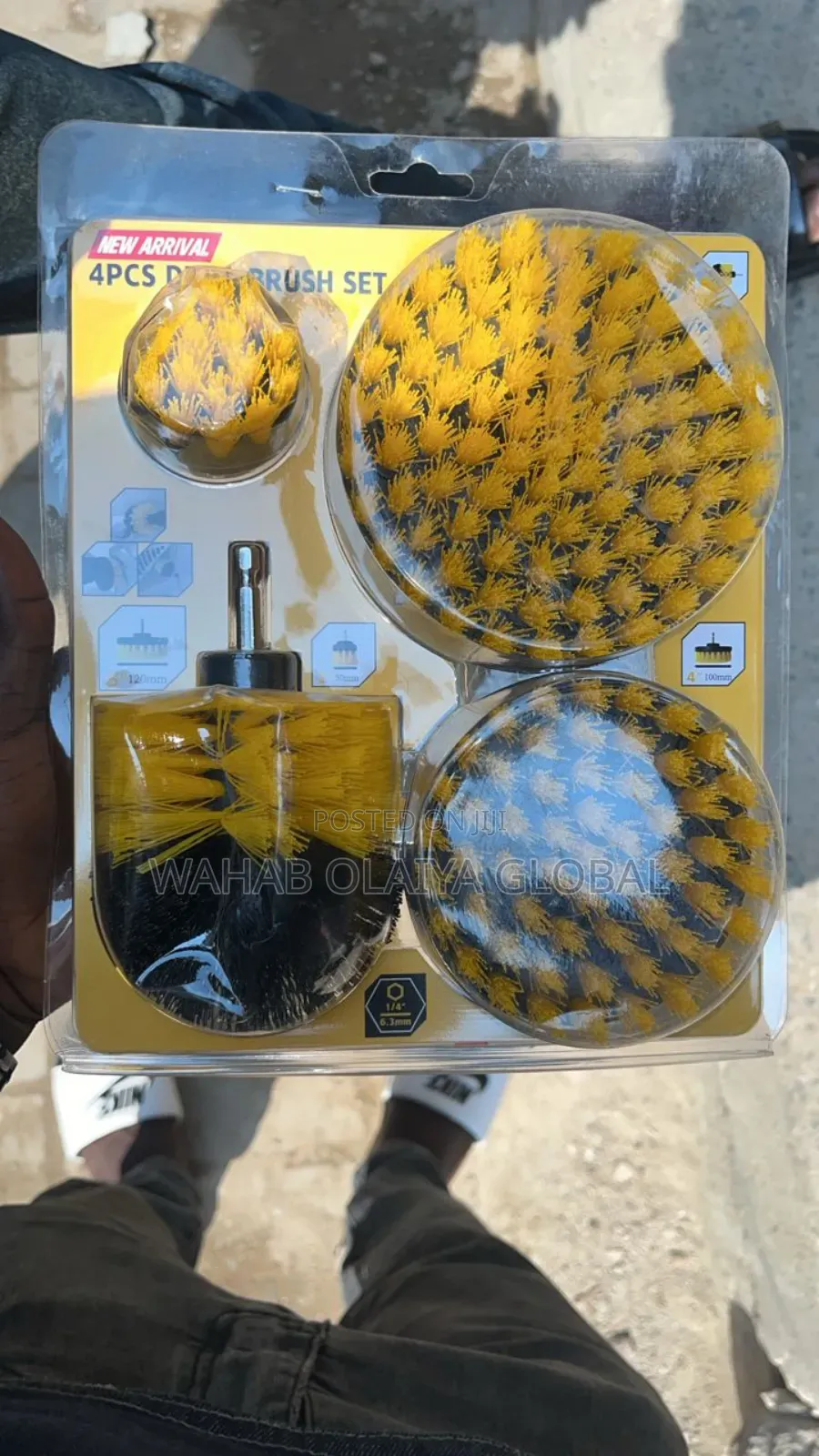 4-Piece Drill Brush Power Scrubber Set – Cleaning Attachments