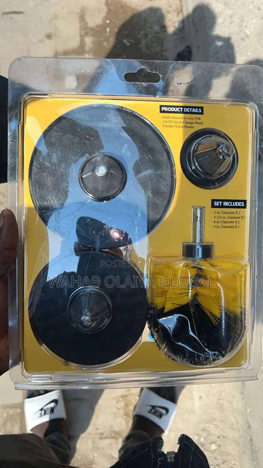 4-Piece Drill Brush Power Scrubber Set – Cleaning Attachments