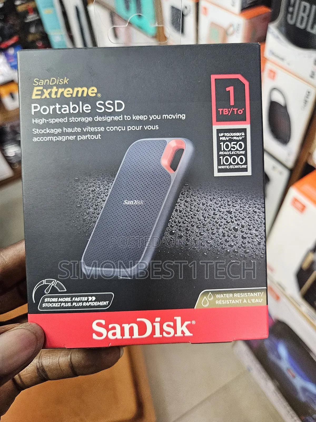 Portable SSD Hard Drive 1tb Sandisk 1050mpbs